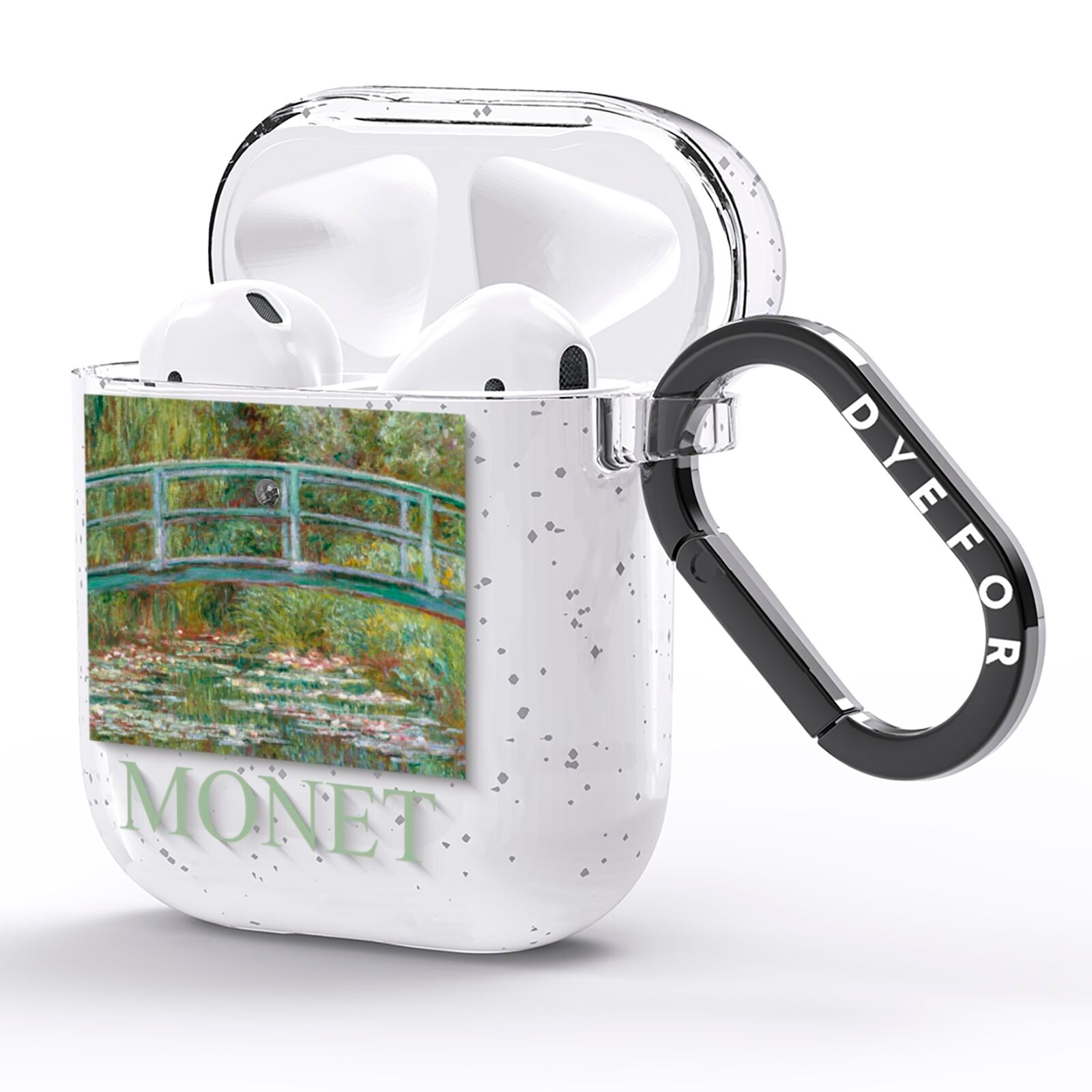 Bridge Over A Pond Of Water Lilies By Monet AirPods Glitter Case Side Image