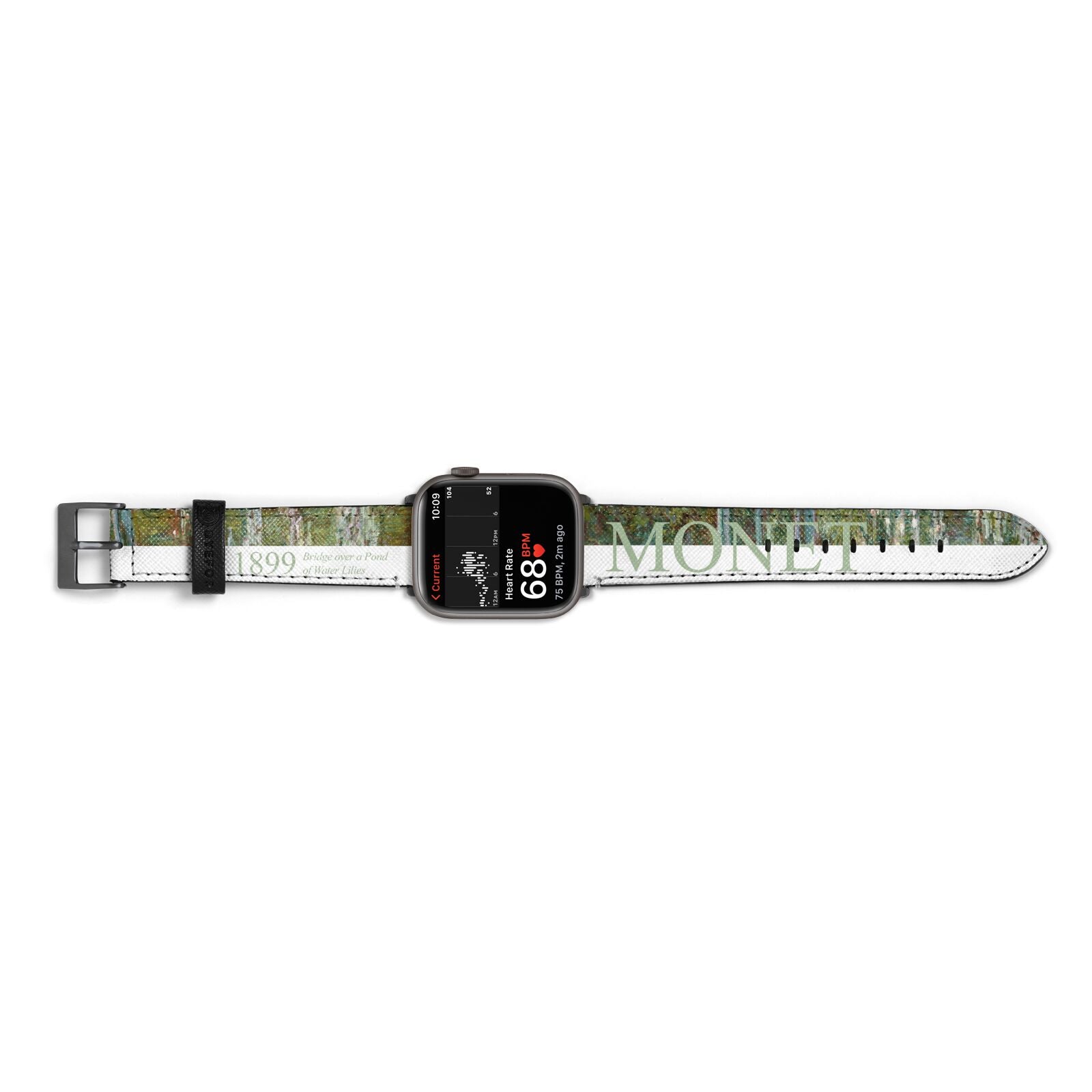 Bridge Over A Pond Of Water Lilies By Monet Apple Watch Strap Size 38mm Landscape Image Space Grey Hardware