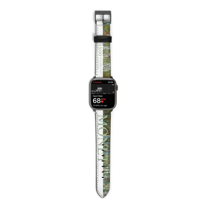 Bridge Over A Pond Of Water Lilies By Monet Apple Watch Strap Size 38mm with Space Grey Hardware