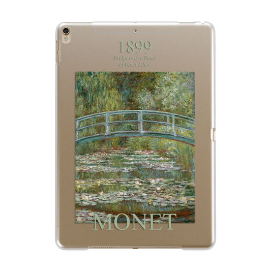 Bridge Over A Pond Of Water Lilies By Monet Apple iPad Gold Case