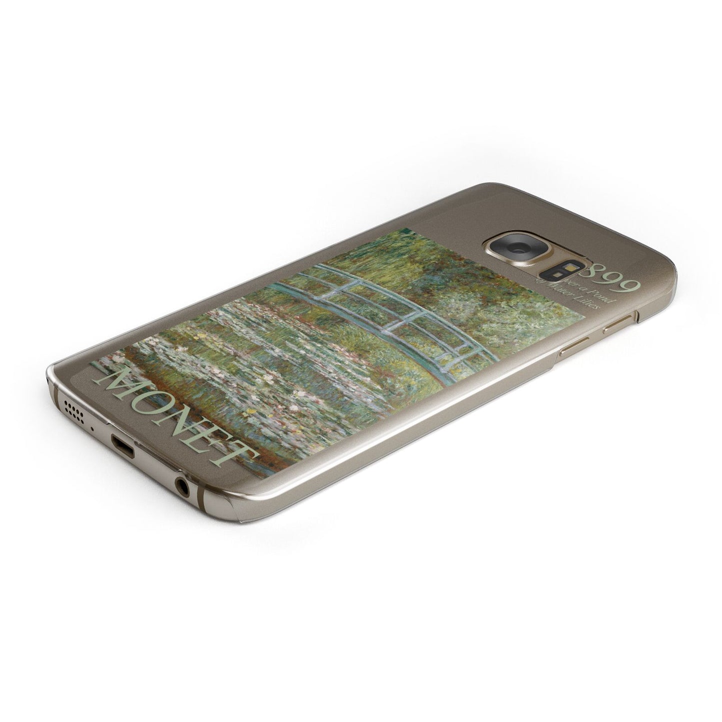 Bridge Over A Pond Of Water Lilies By Monet Protective Samsung Galaxy Case Angled Image