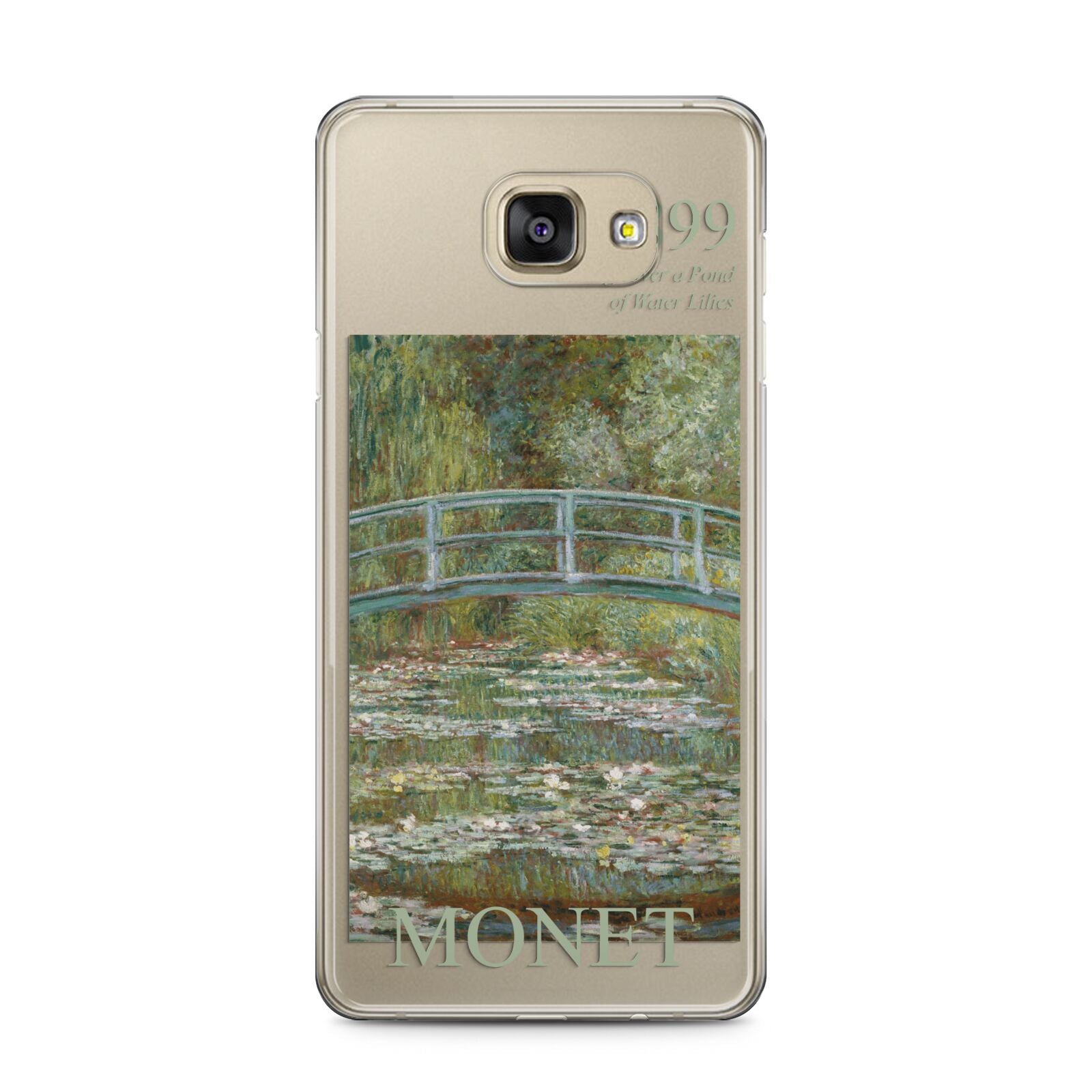 Bridge Over A Pond Of Water Lilies By Monet Samsung Galaxy A5 2016 Case on gold phone