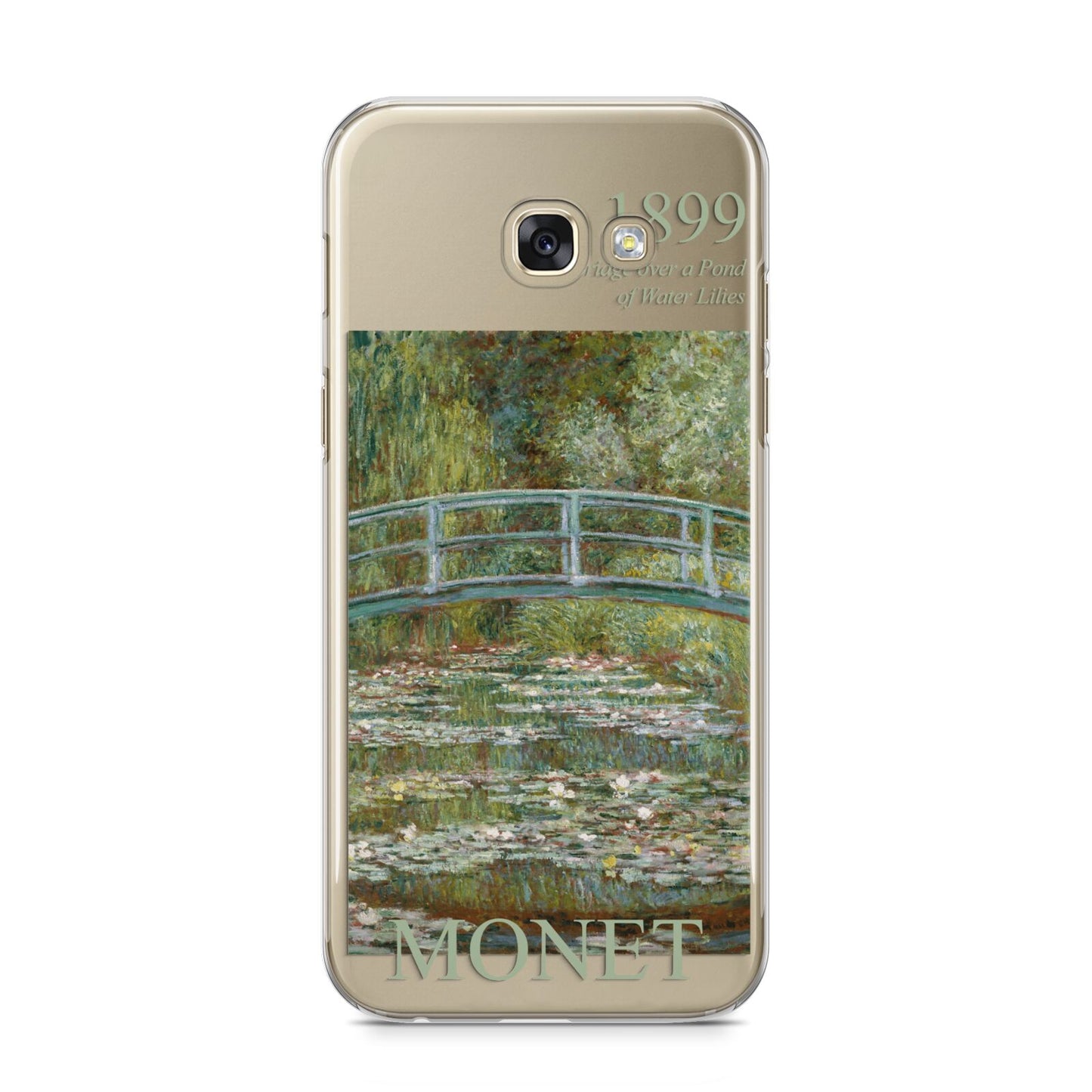 Bridge Over A Pond Of Water Lilies By Monet Samsung Galaxy A5 2017 Case on gold phone