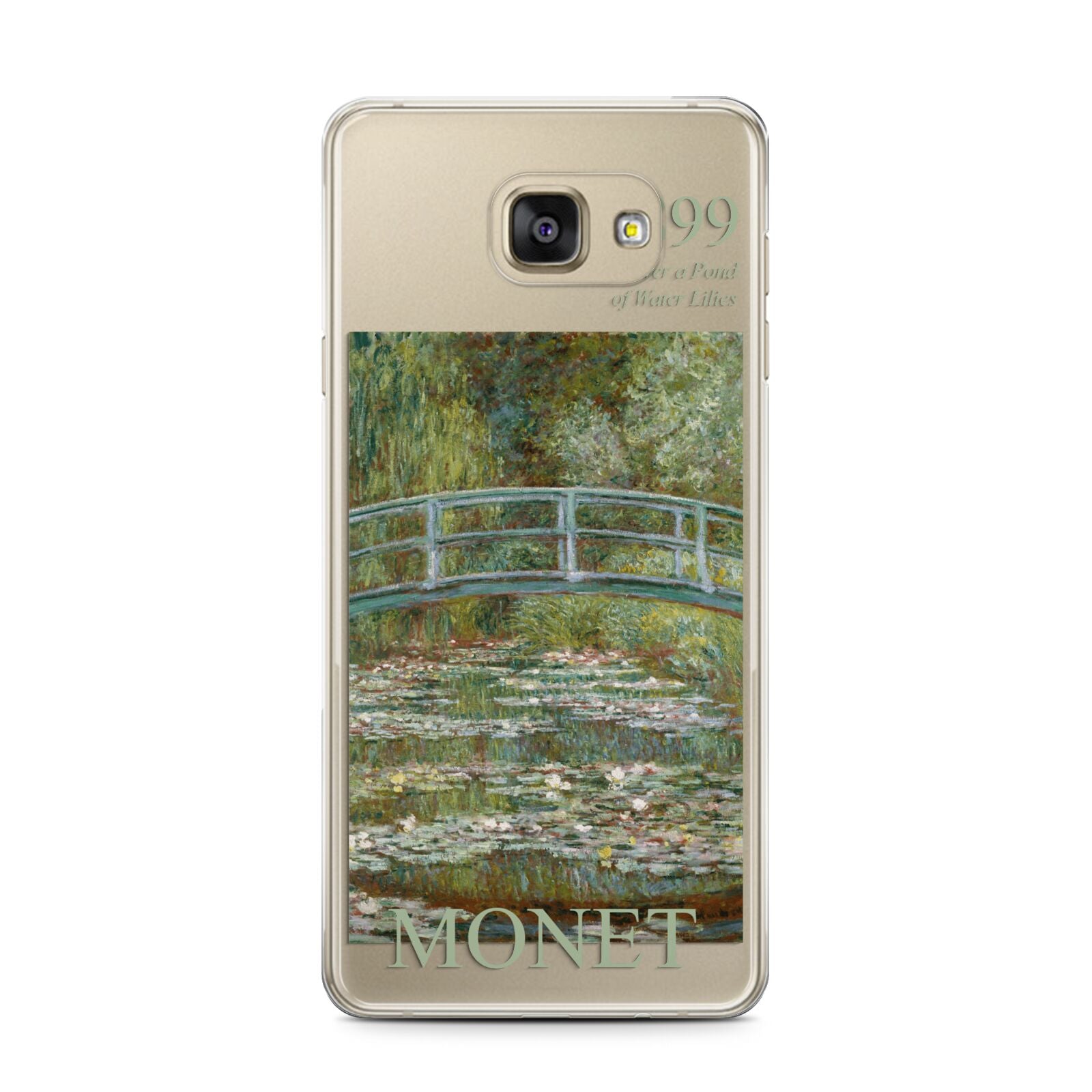 Bridge Over A Pond Of Water Lilies By Monet Samsung Galaxy A7 2016 Case on gold phone