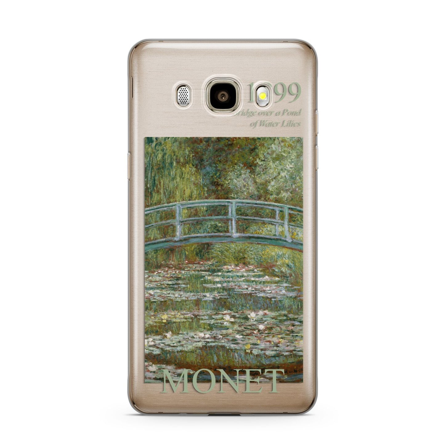 Bridge Over A Pond Of Water Lilies By Monet Samsung Galaxy J7 2016 Case on gold phone