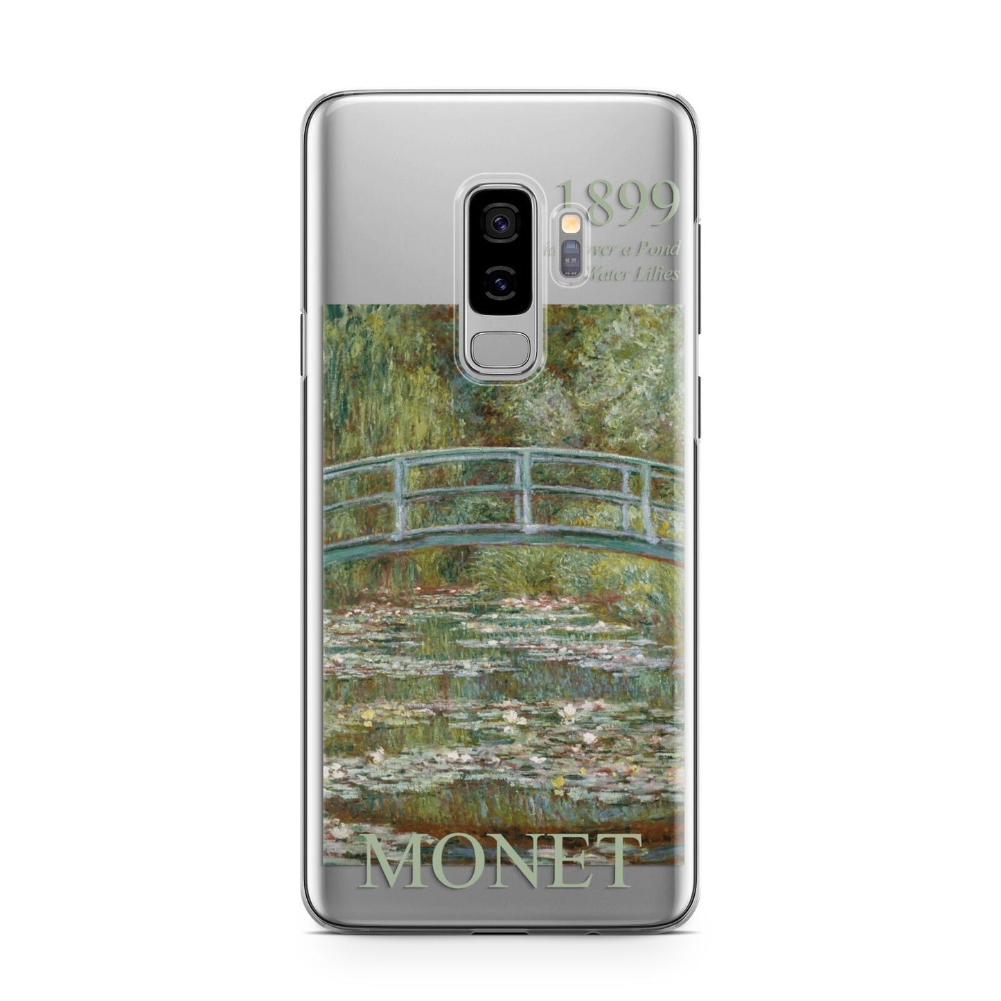 Bridge Over A Pond Of Water Lilies By Monet Samsung Galaxy S9 Plus Case on Silver phone