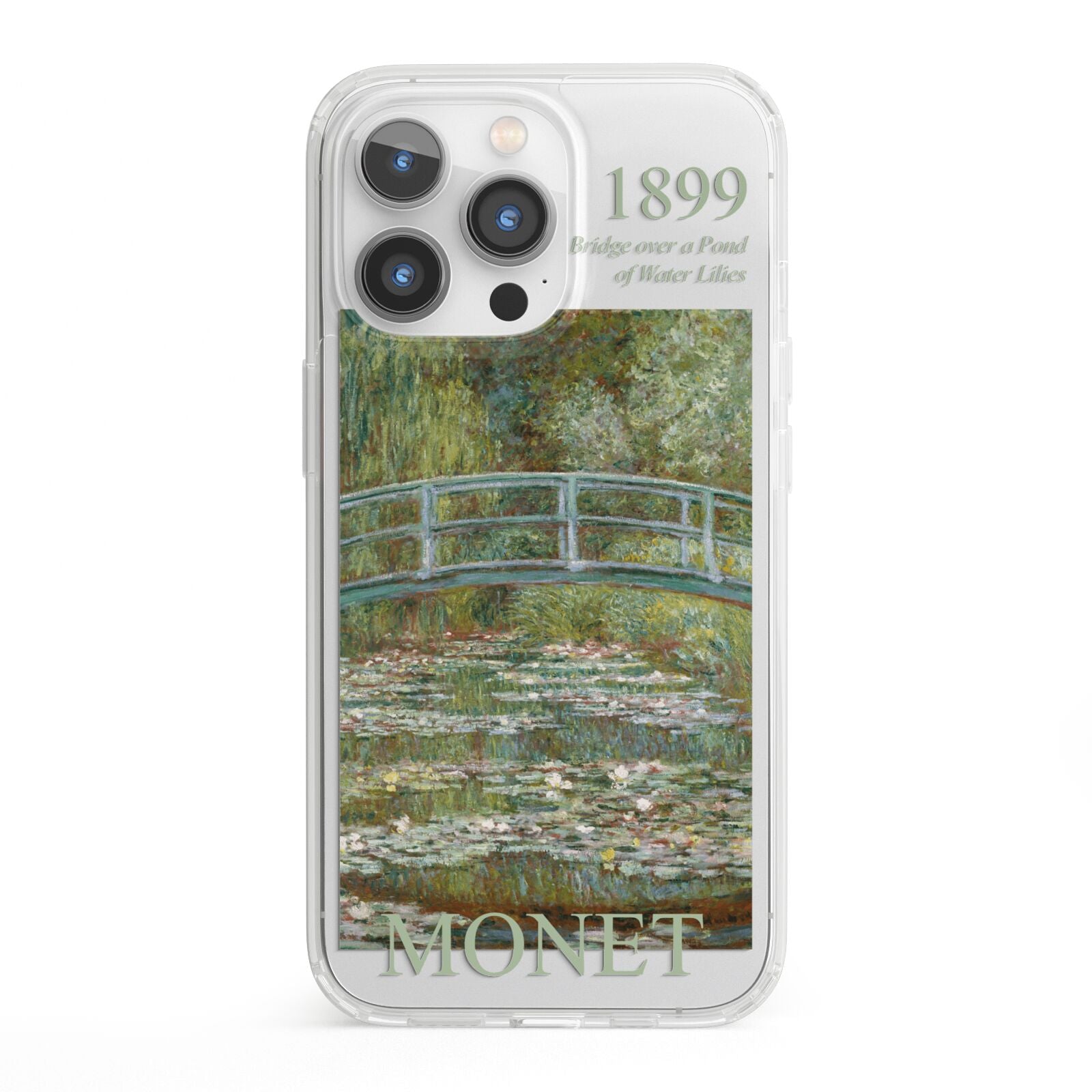 Bridge Over A Pond Of Water Lilies By Monet iPhone 13 Pro Clear Bumper Case