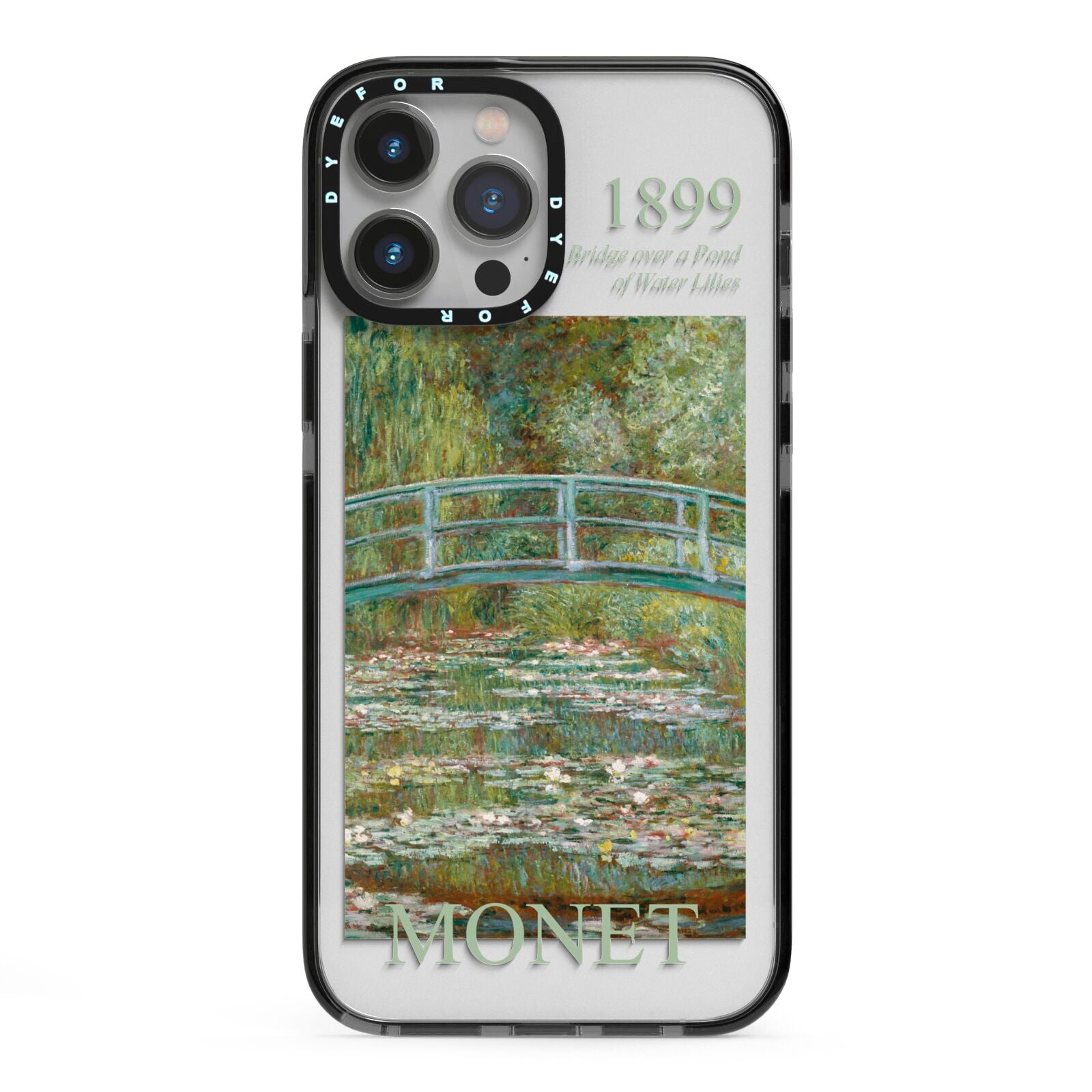 Bridge Over A Pond Of Water Lilies By Monet iPhone 13 Pro Max Black Impact Case on Silver phone