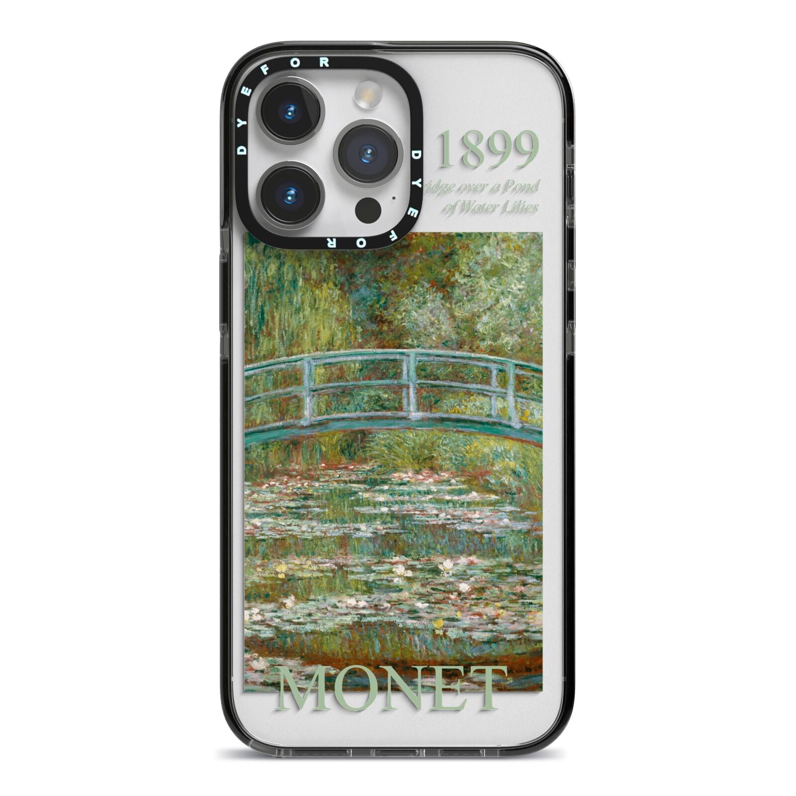 Bridge Over A Pond Of Water Lilies By Monet iPhone 14 Pro Max Black Impact Case on Silver phone