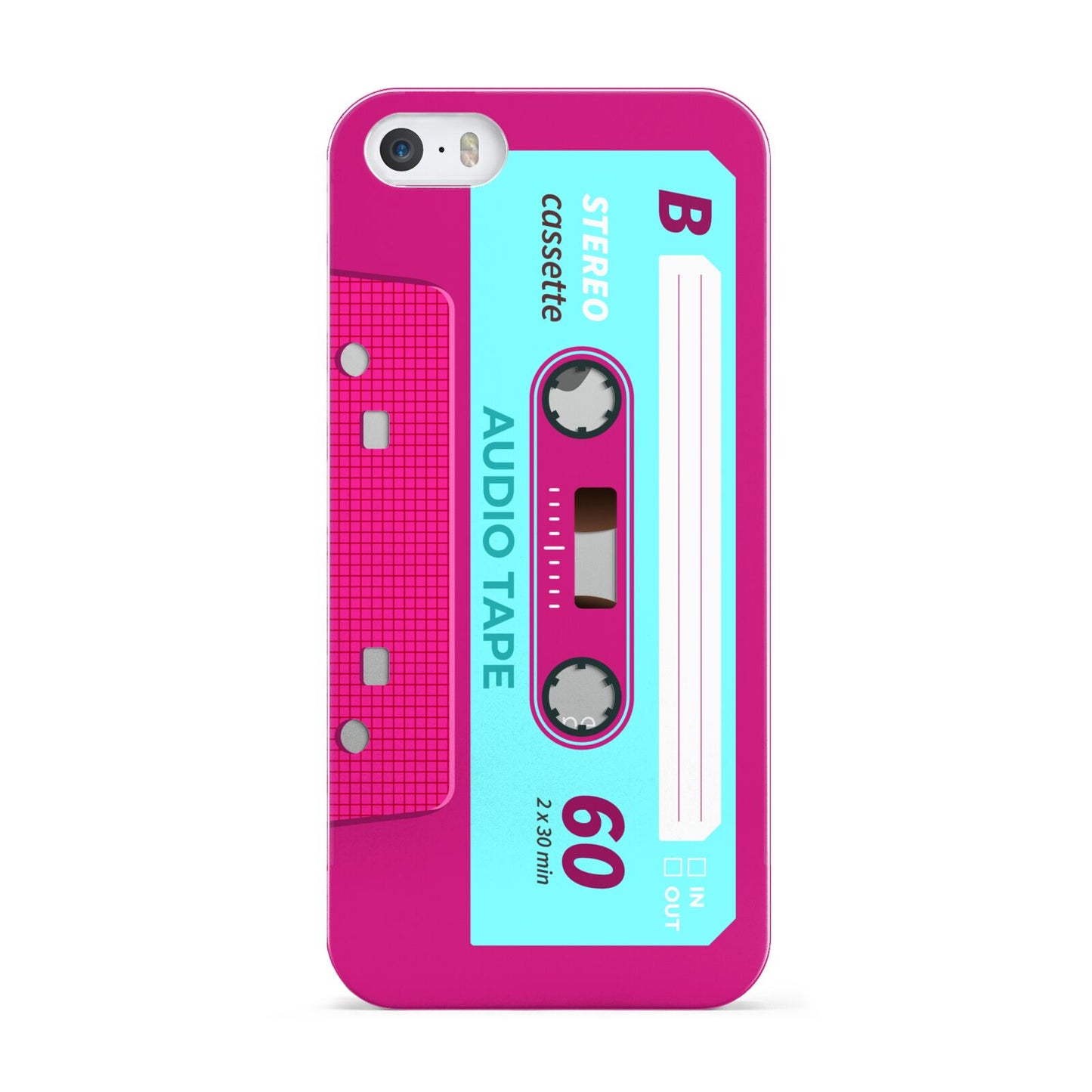 Bright Pink Cassette Tape Apple iPhone 5 Case