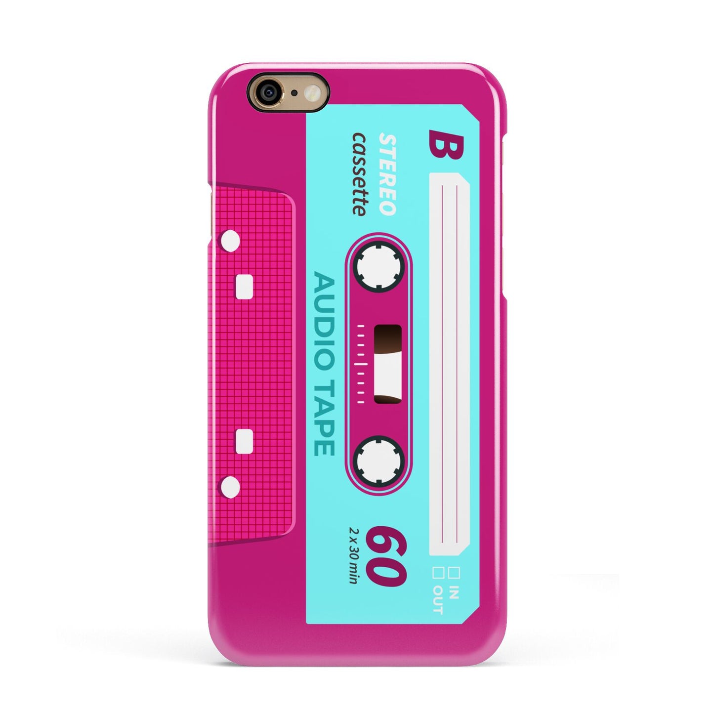 Bright Pink Cassette Tape Apple iPhone 6 3D Snap Case