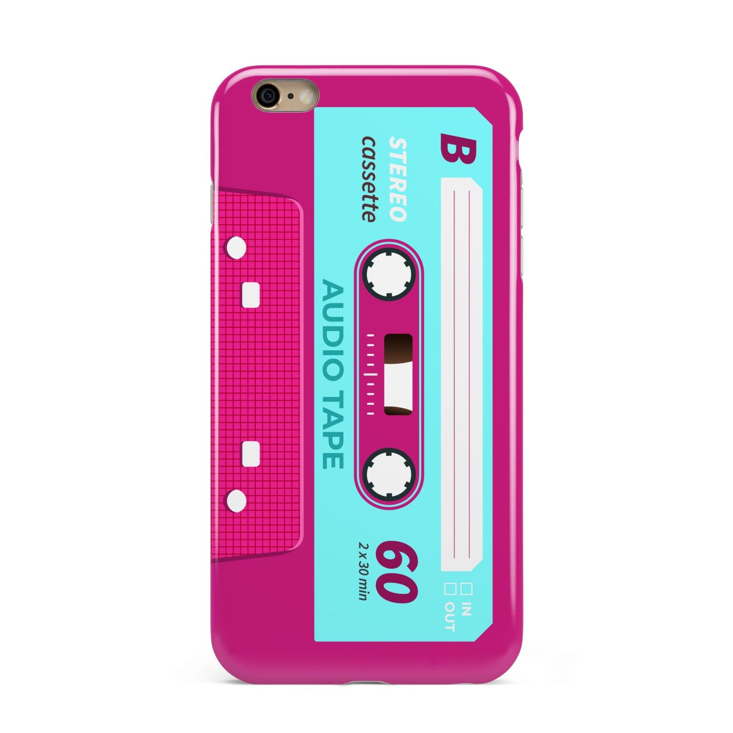 Bright Pink Cassette Tape Apple iPhone 6 Plus 3D Tough Case