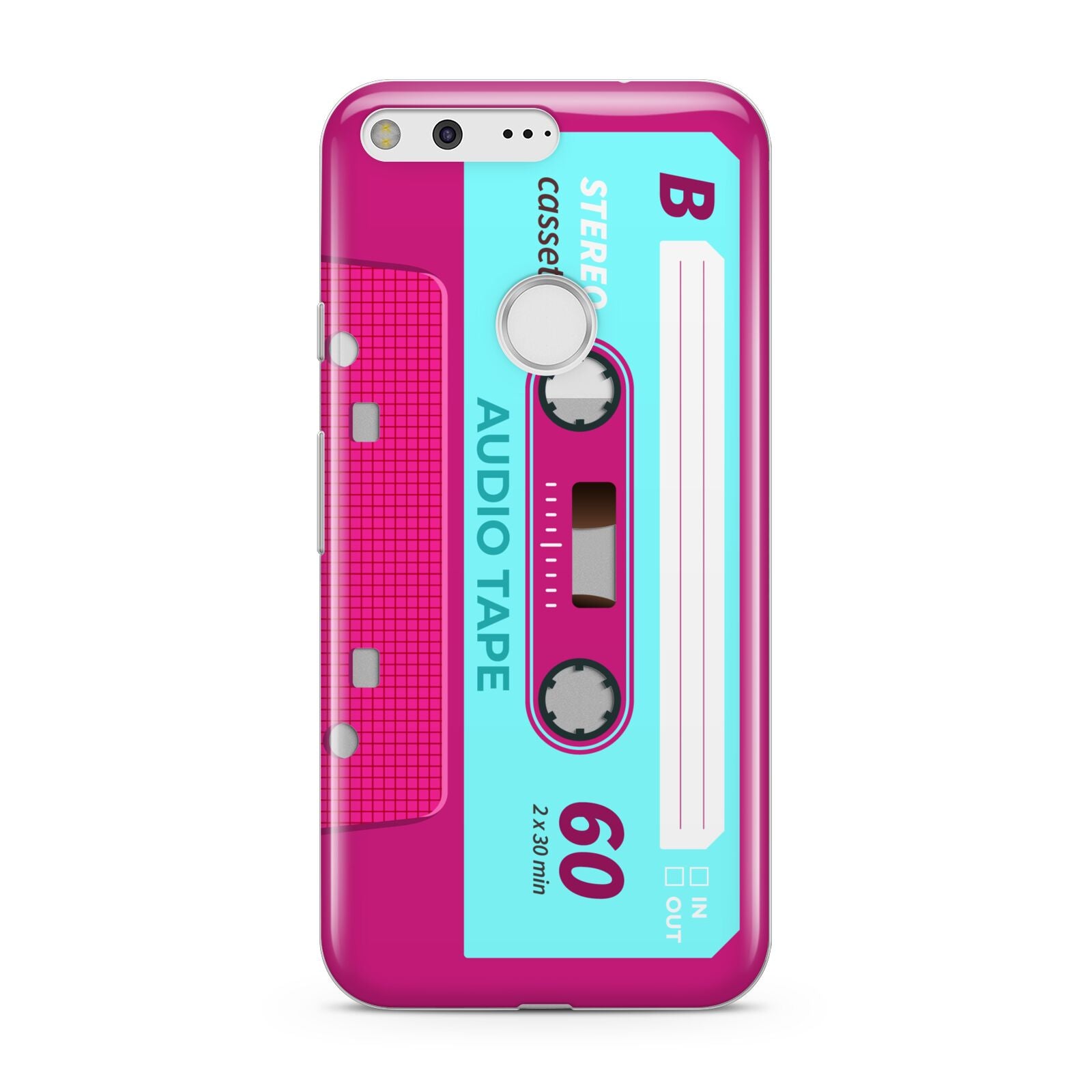 Bright Pink Cassette Tape Google Pixel Case