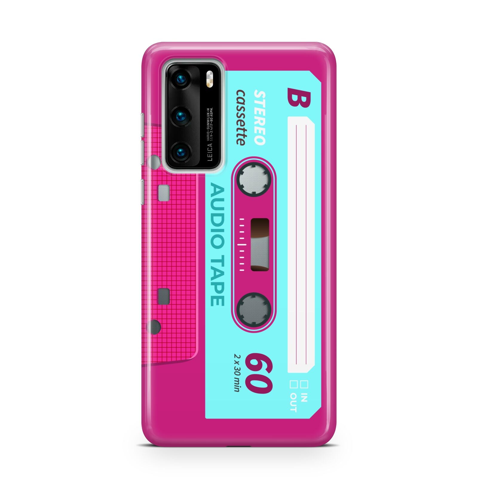 Bright Pink Cassette Tape Huawei P40 Phone Case