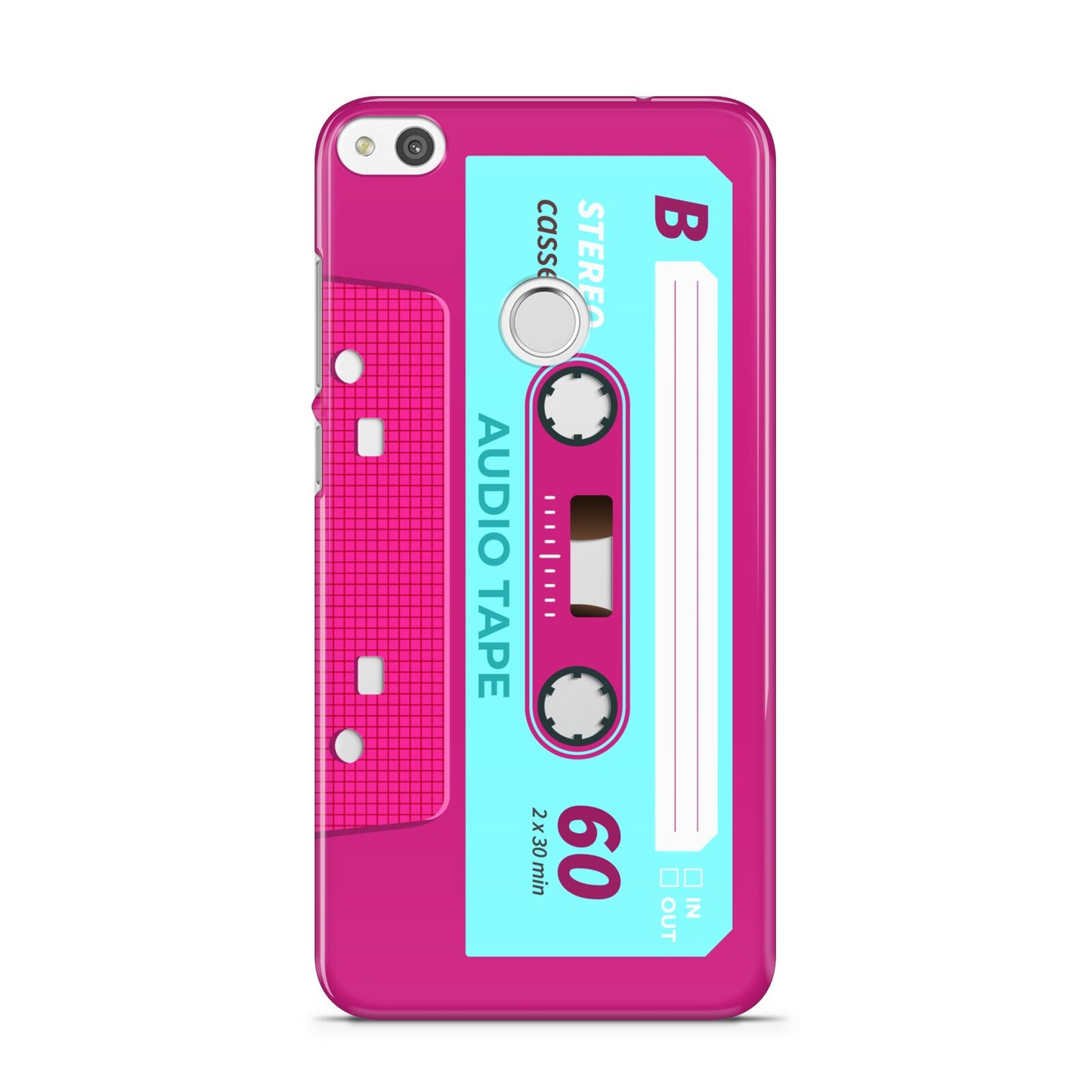 Bright Pink Cassette Tape Huawei P8 Lite Case