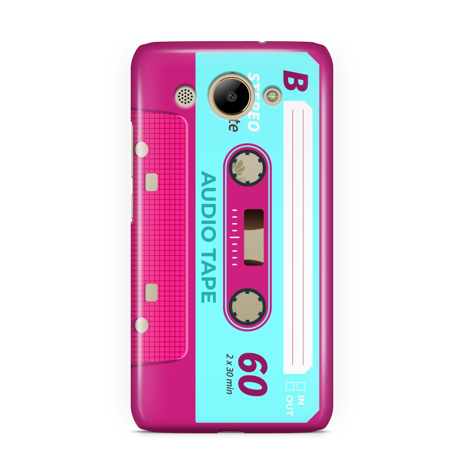 Bright Pink Cassette Tape Huawei Y3 2017