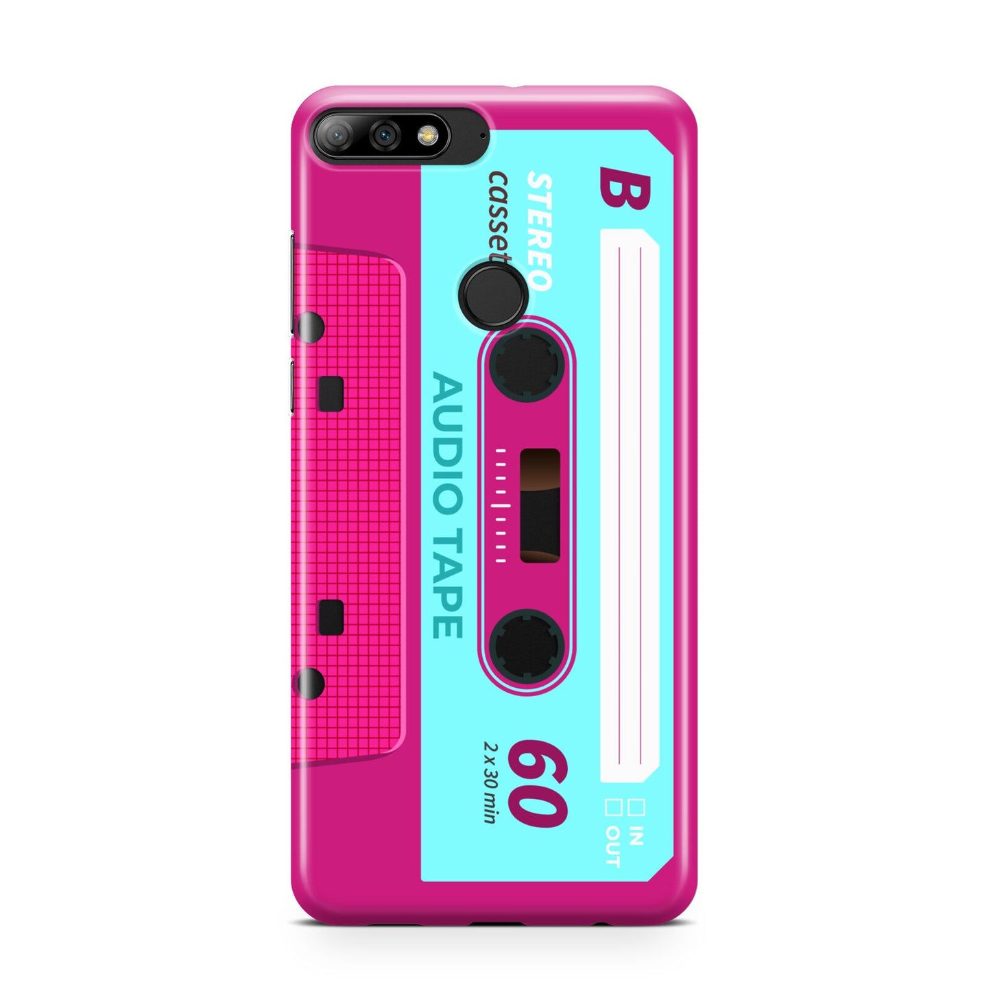 Bright Pink Cassette Tape Huawei Y7 2018