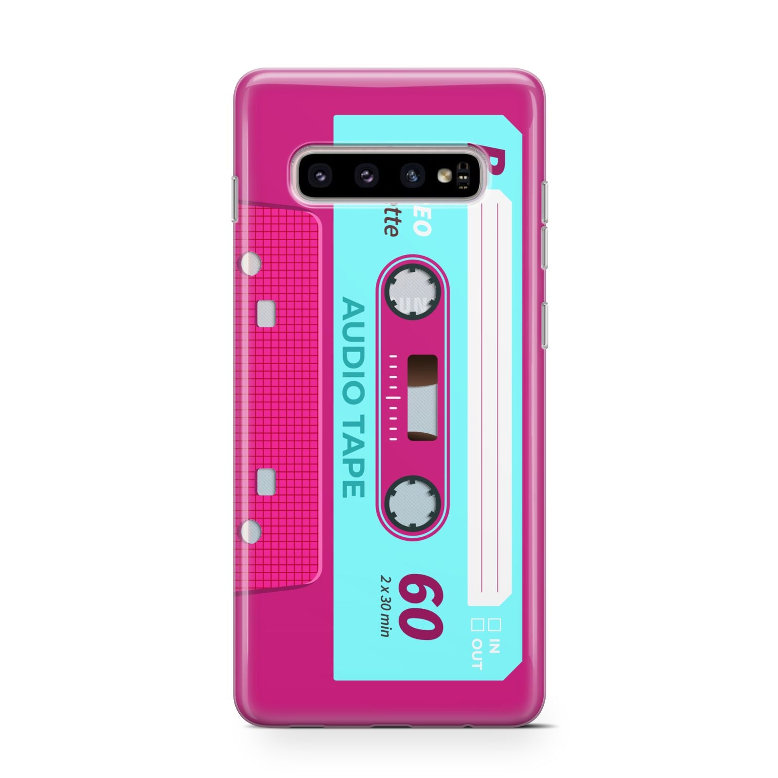 Bright Pink Cassette Tape Protective Samsung Galaxy Case