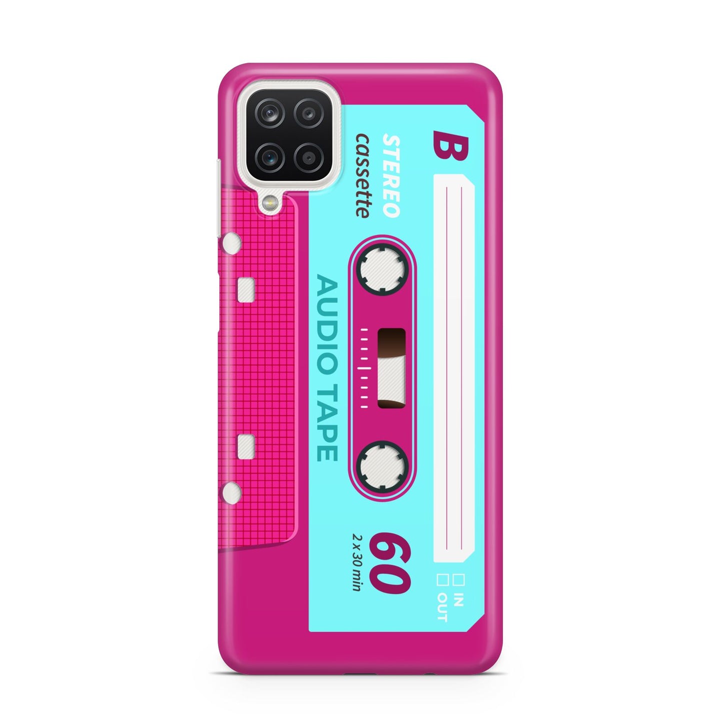 Bright Pink Cassette Tape Samsung A12 Case