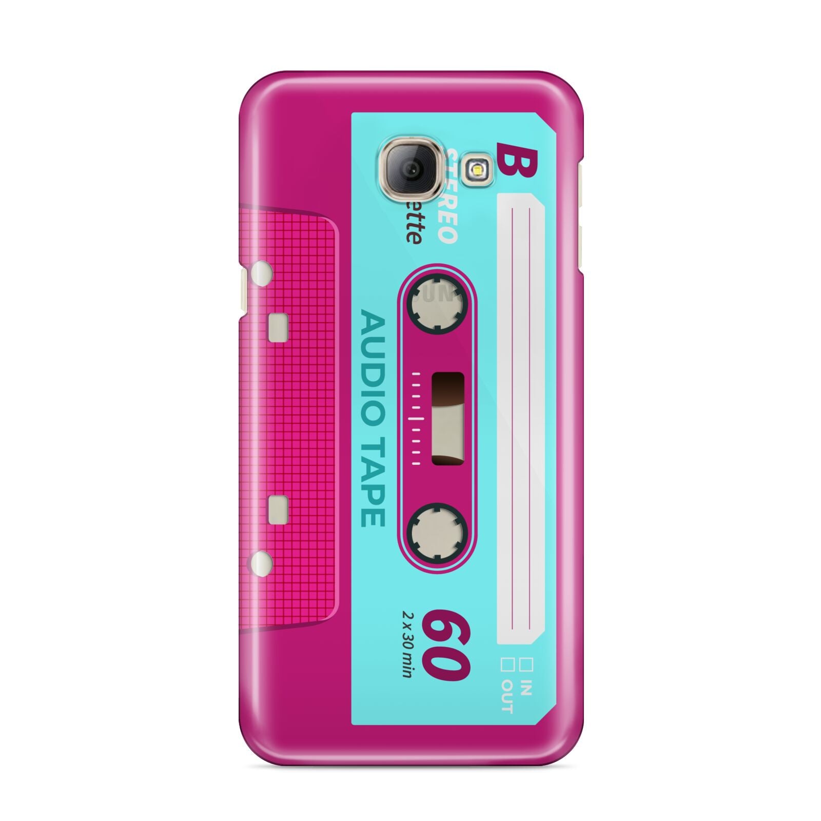 Bright Pink Cassette Tape Samsung Galaxy A8 2016 Case