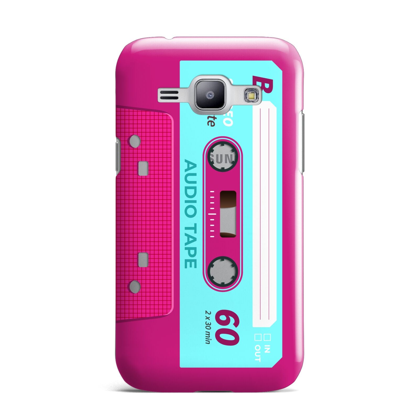 Bright Pink Cassette Tape Samsung Galaxy J1 2015 Case