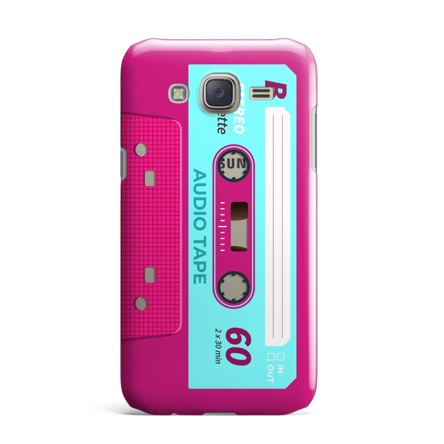 Bright Pink Cassette Tape Samsung Galaxy J7 Case