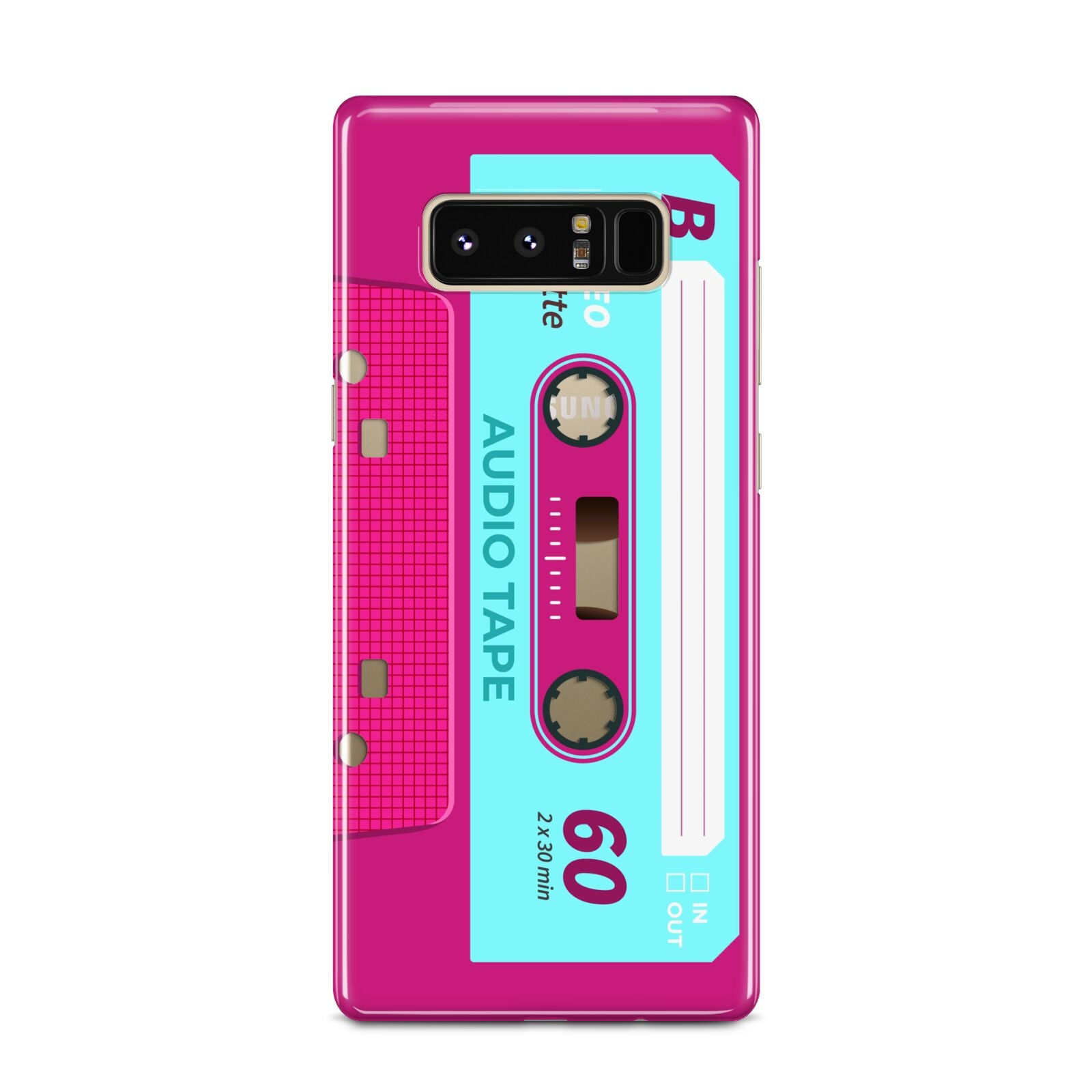 Bright Pink Cassette Tape Samsung Galaxy Note 8 Case