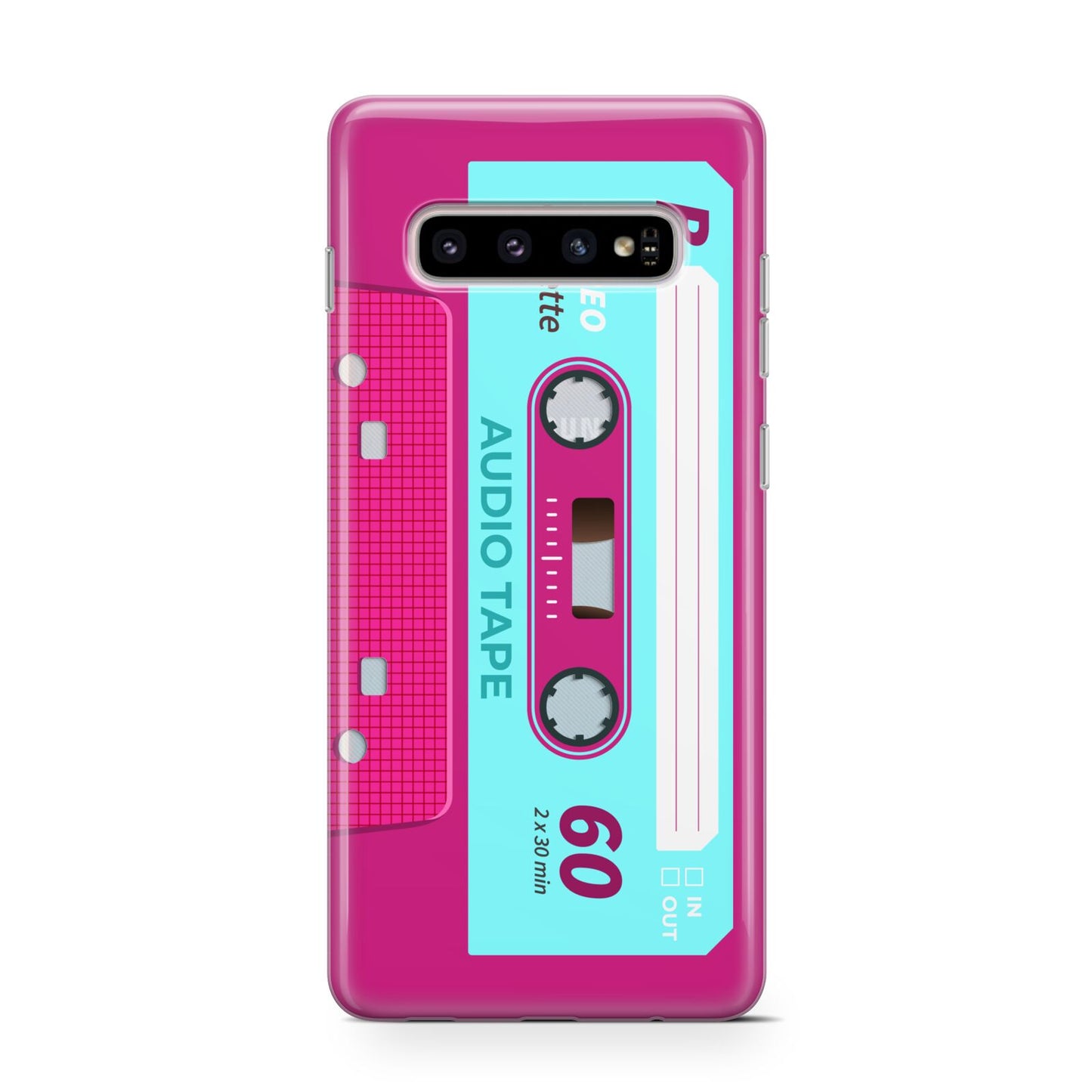 Bright Pink Cassette Tape Samsung Galaxy S10 Case