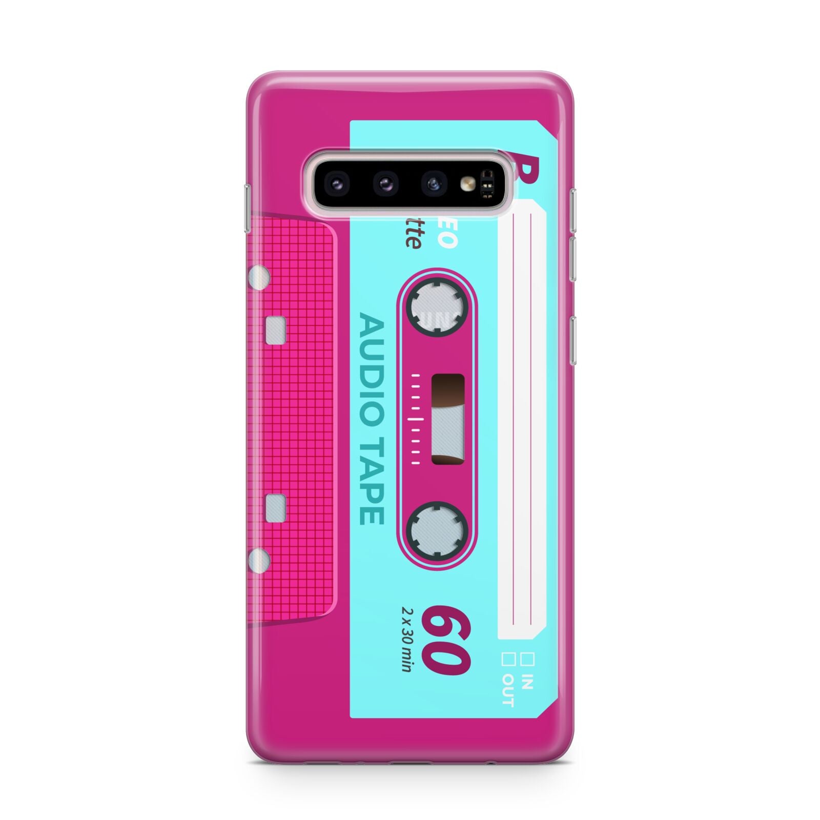 Bright Pink Cassette Tape Samsung Galaxy S10 Plus Case