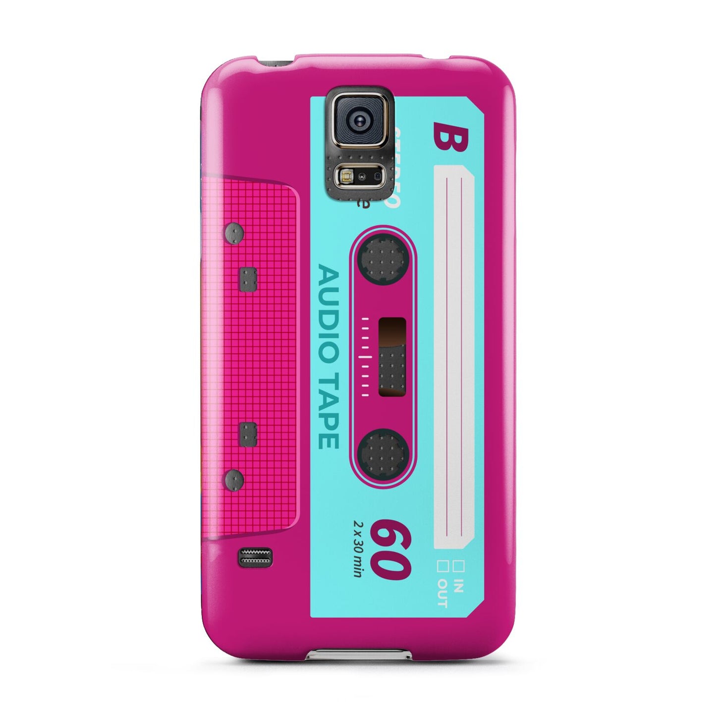 Bright Pink Cassette Tape Samsung Galaxy S5 Case