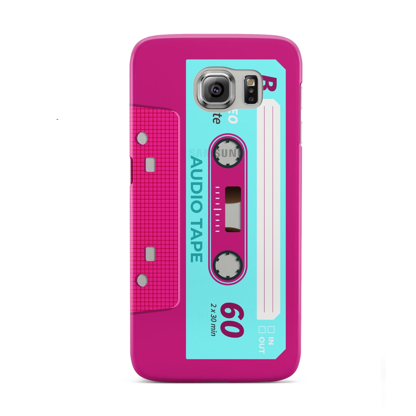 Bright Pink Cassette Tape Samsung Galaxy S6 Case