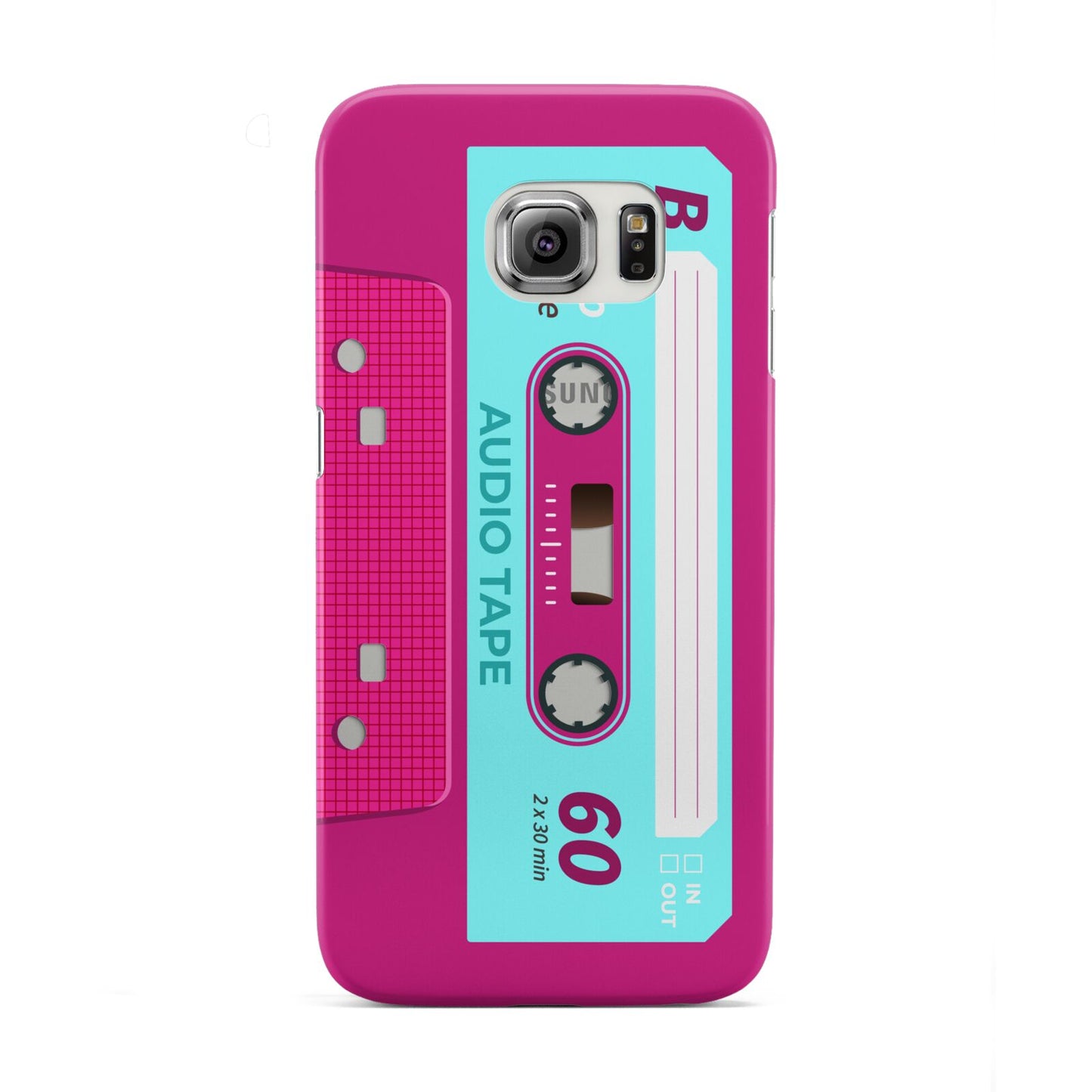 Bright Pink Cassette Tape Samsung Galaxy S6 Edge Case