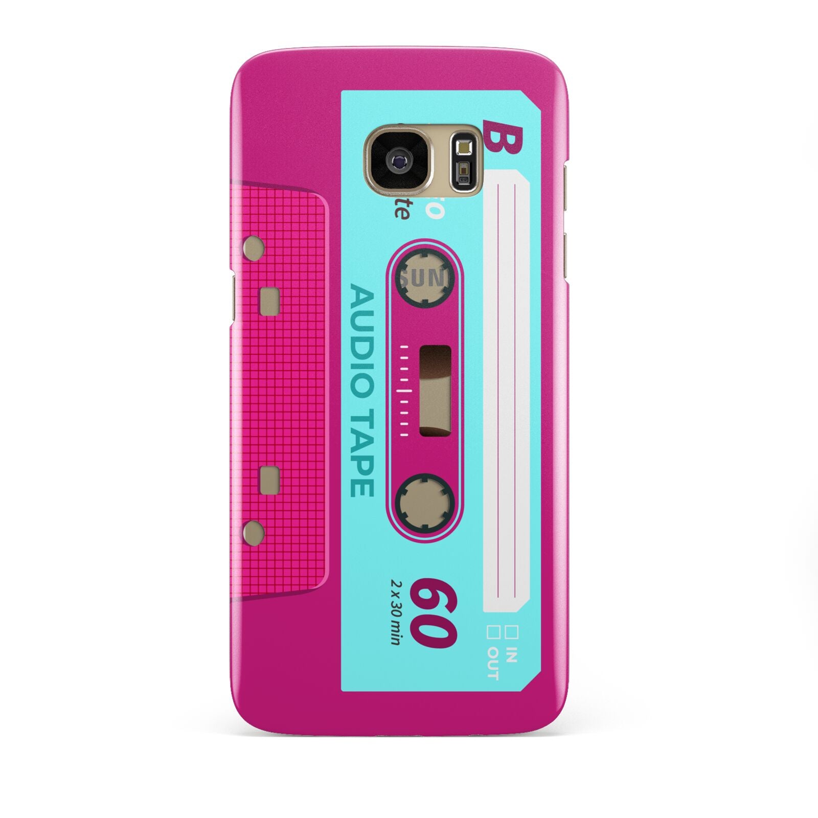 Bright Pink Cassette Tape Samsung Galaxy S7 Edge Case