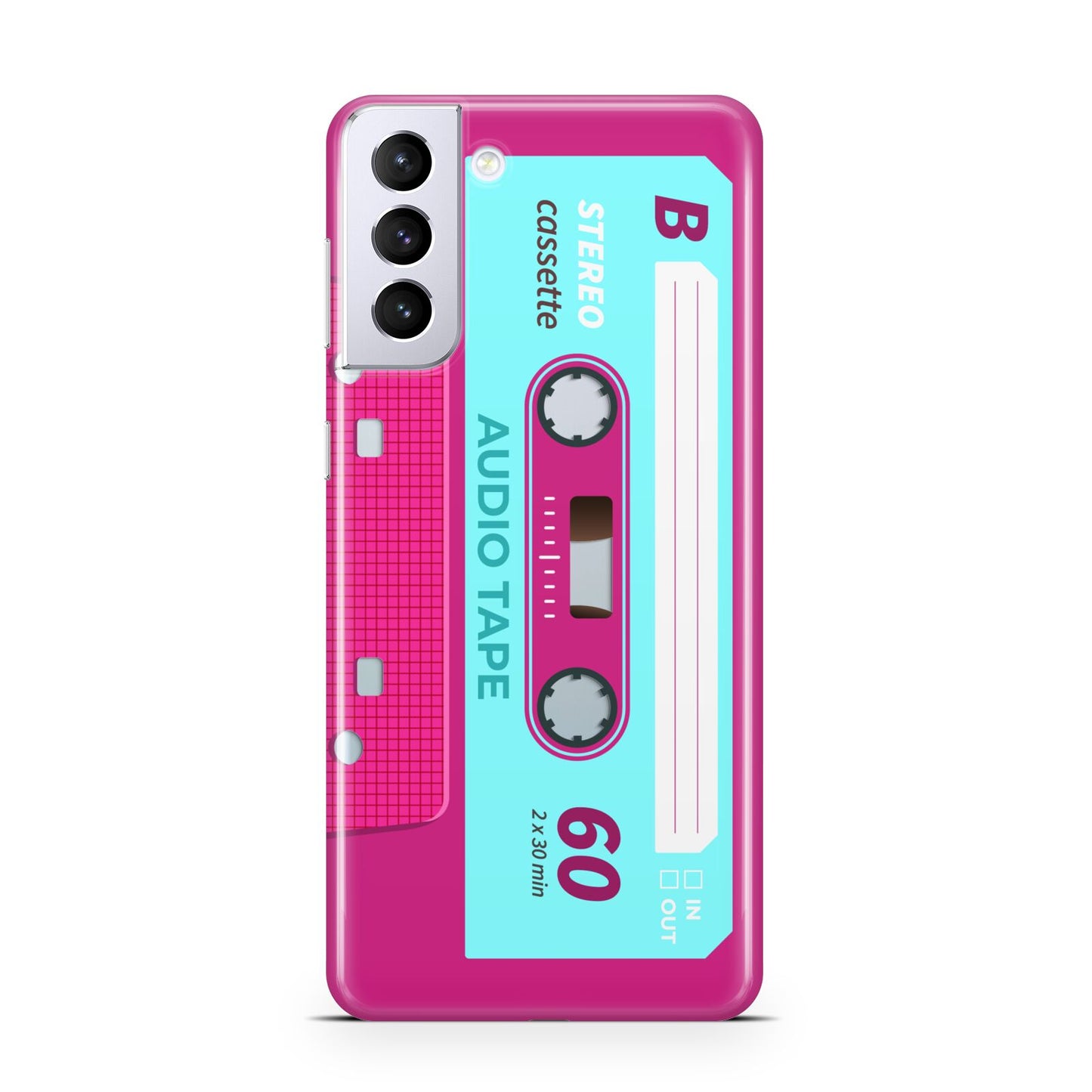 Bright Pink Cassette Tape Samsung S21 Plus Case