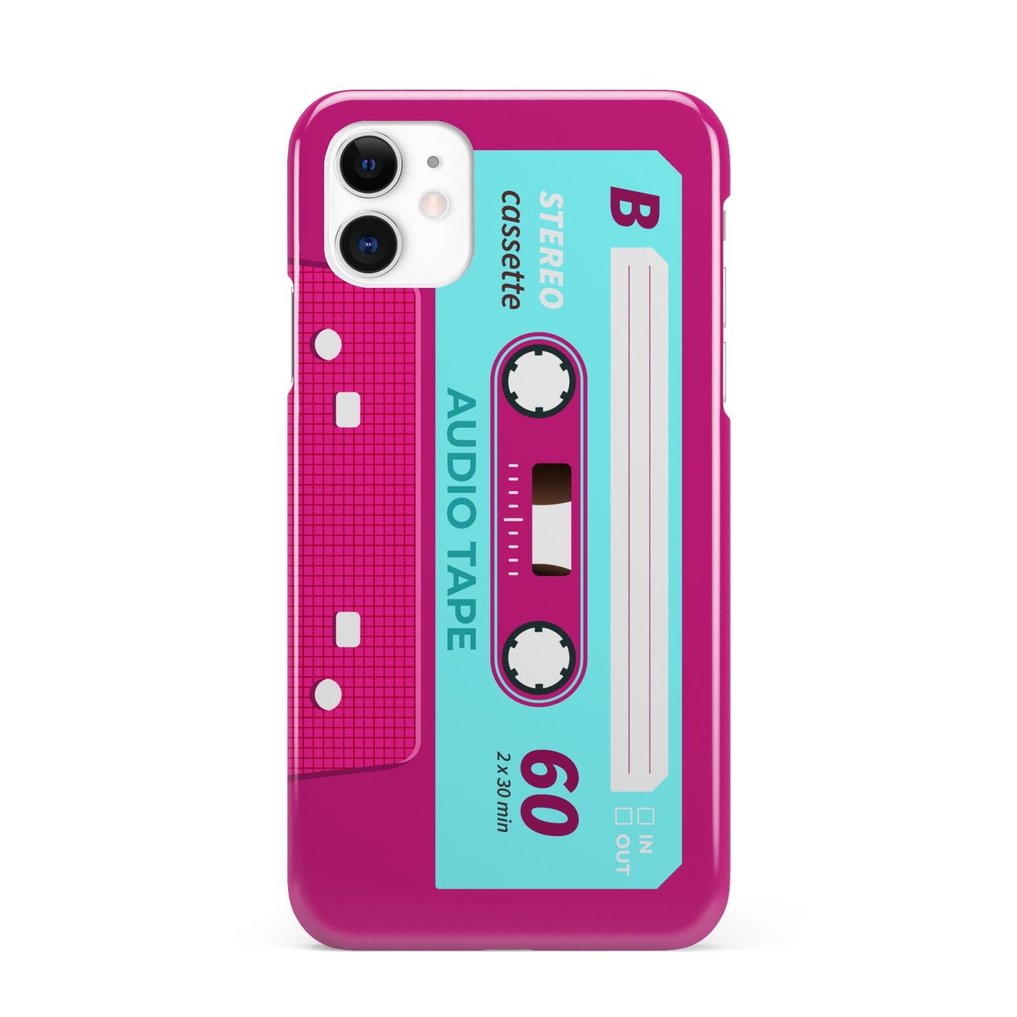 Bright Pink Cassette Tape iPhone 11 3D Snap Case