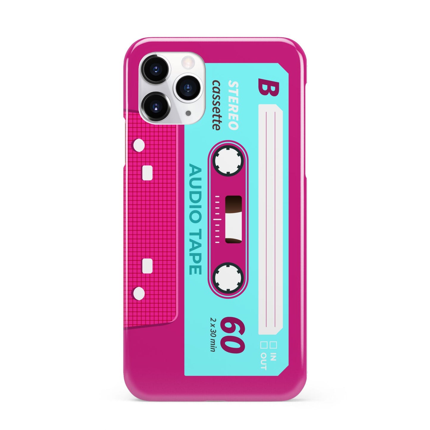 Bright Pink Cassette Tape iPhone 11 Pro 3D Snap Case