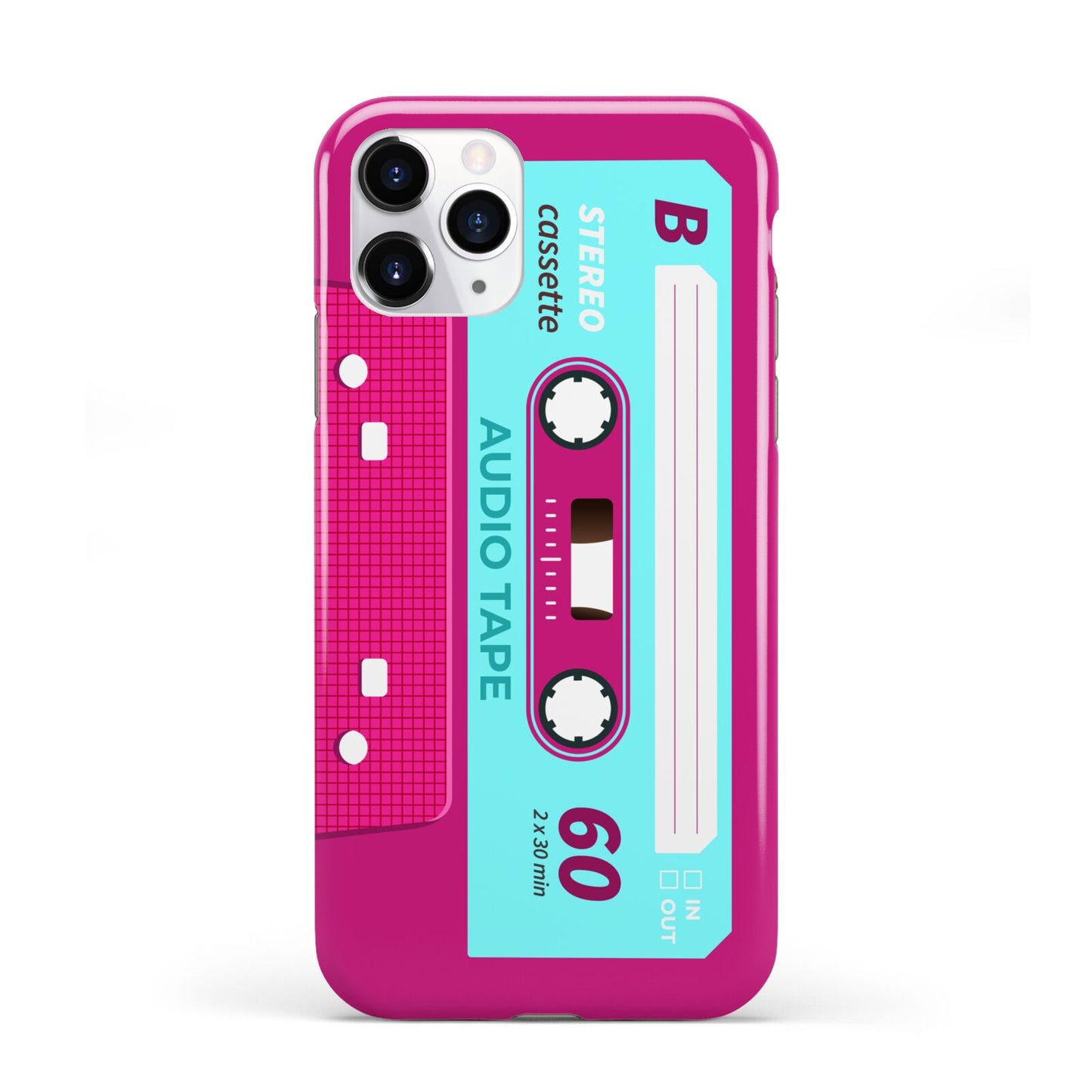 Bright Pink Cassette Tape iPhone 11 Pro 3D Tough Case