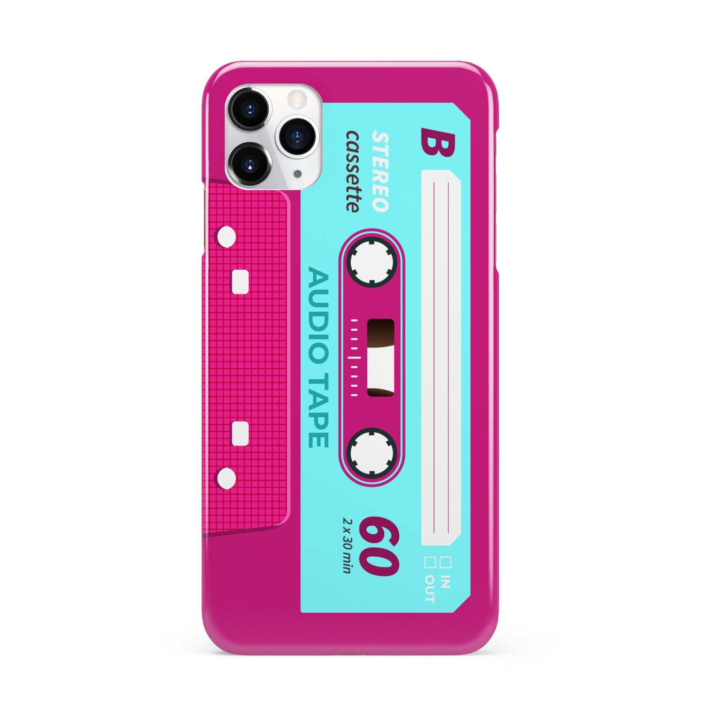 Bright Pink Cassette Tape iPhone 11 Pro Max 3D Snap Case