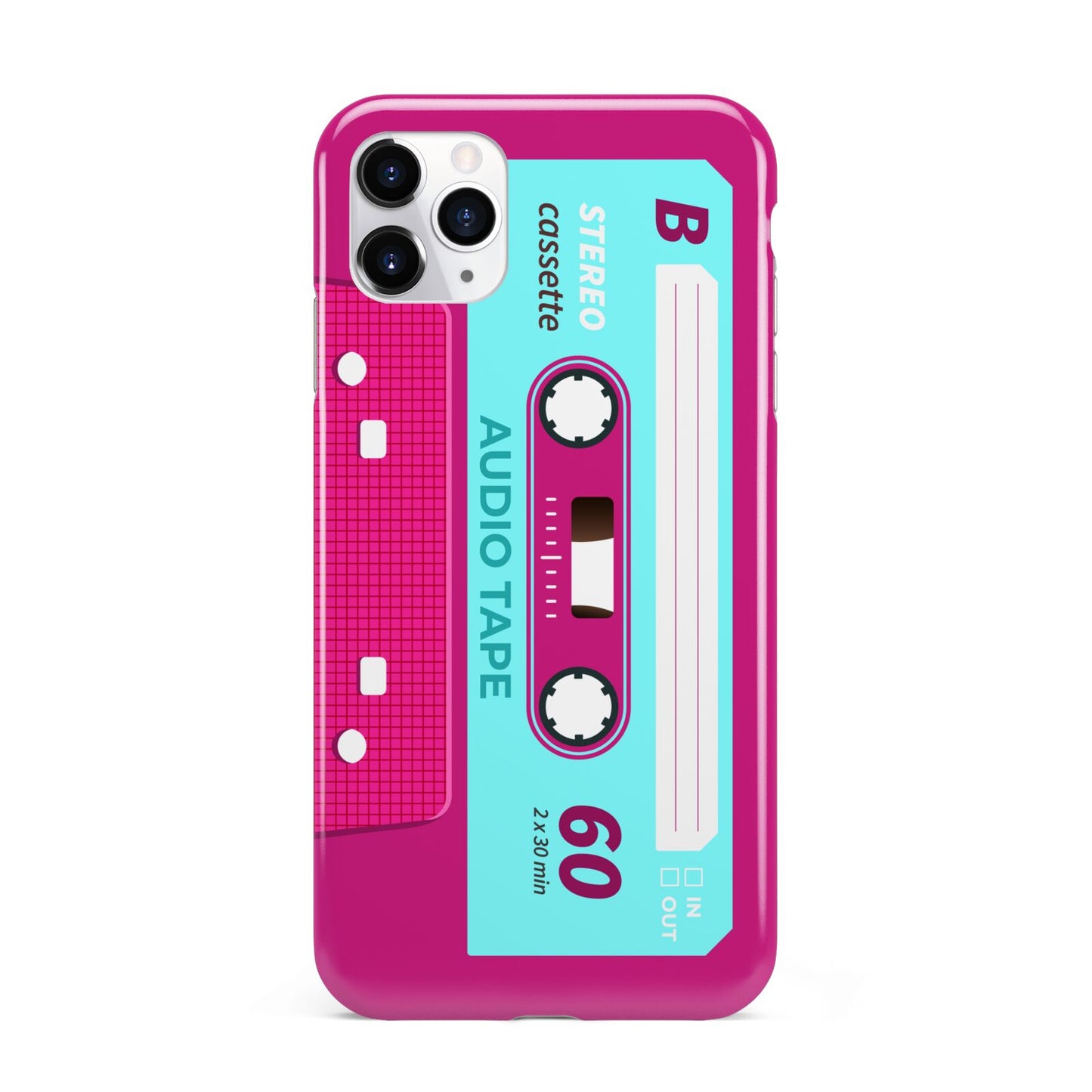 Bright Pink Cassette Tape iPhone 11 Pro Max 3D Tough Case