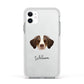 Brittany Personalised Apple iPhone 11 in White with White Impact Case