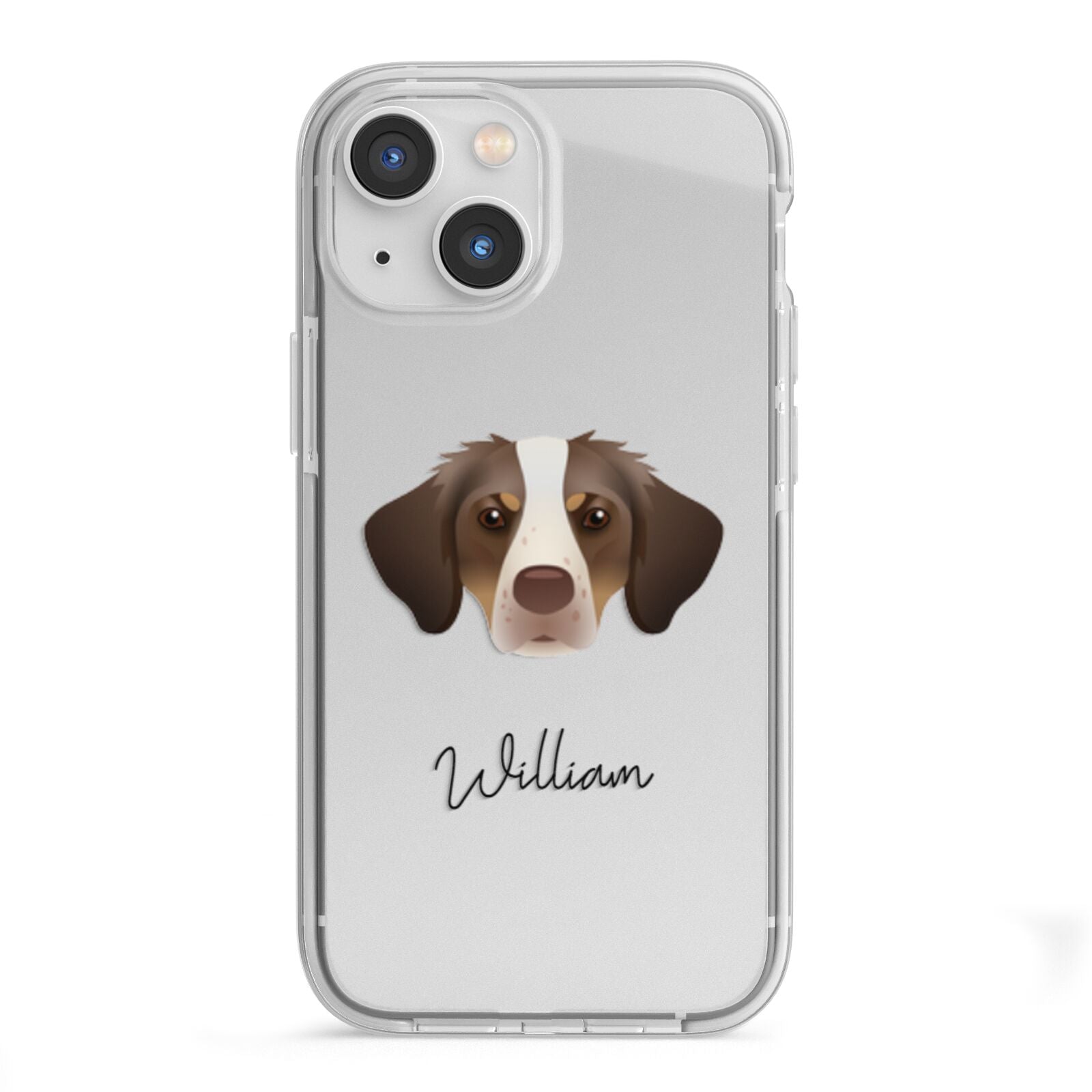 Brittany Personalised iPhone 13 Mini TPU Impact Case with White Edges