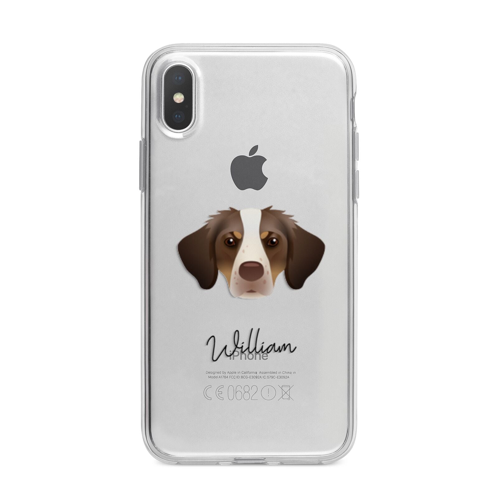 Brittany Personalised iPhone X Bumper Case on Silver iPhone Alternative Image 1