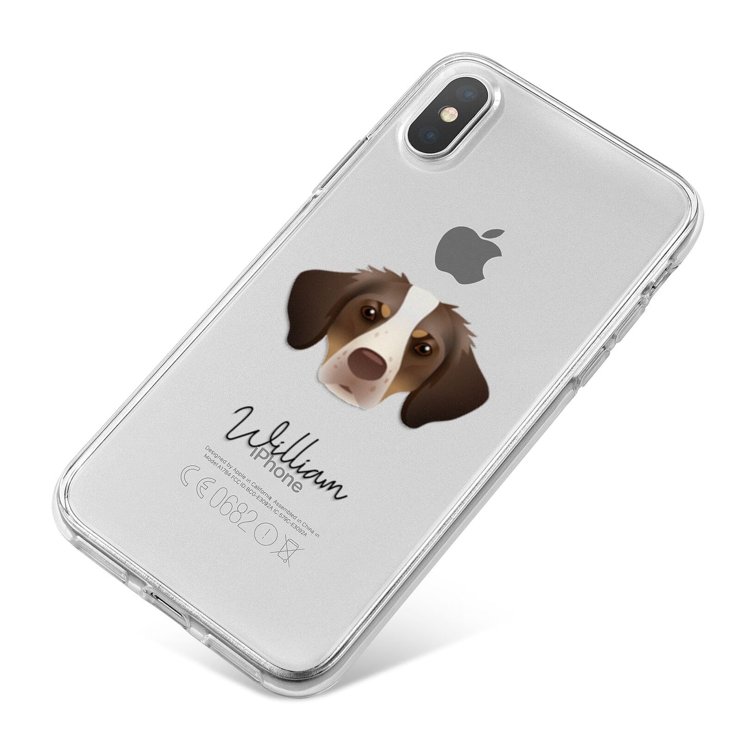 Brittany Personalised iPhone X Bumper Case on Silver iPhone