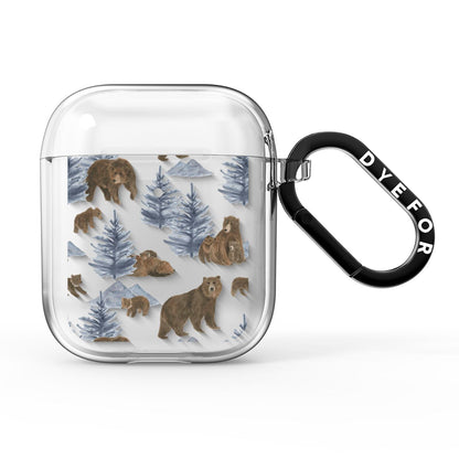 Brown Bear AirPods Clear Case