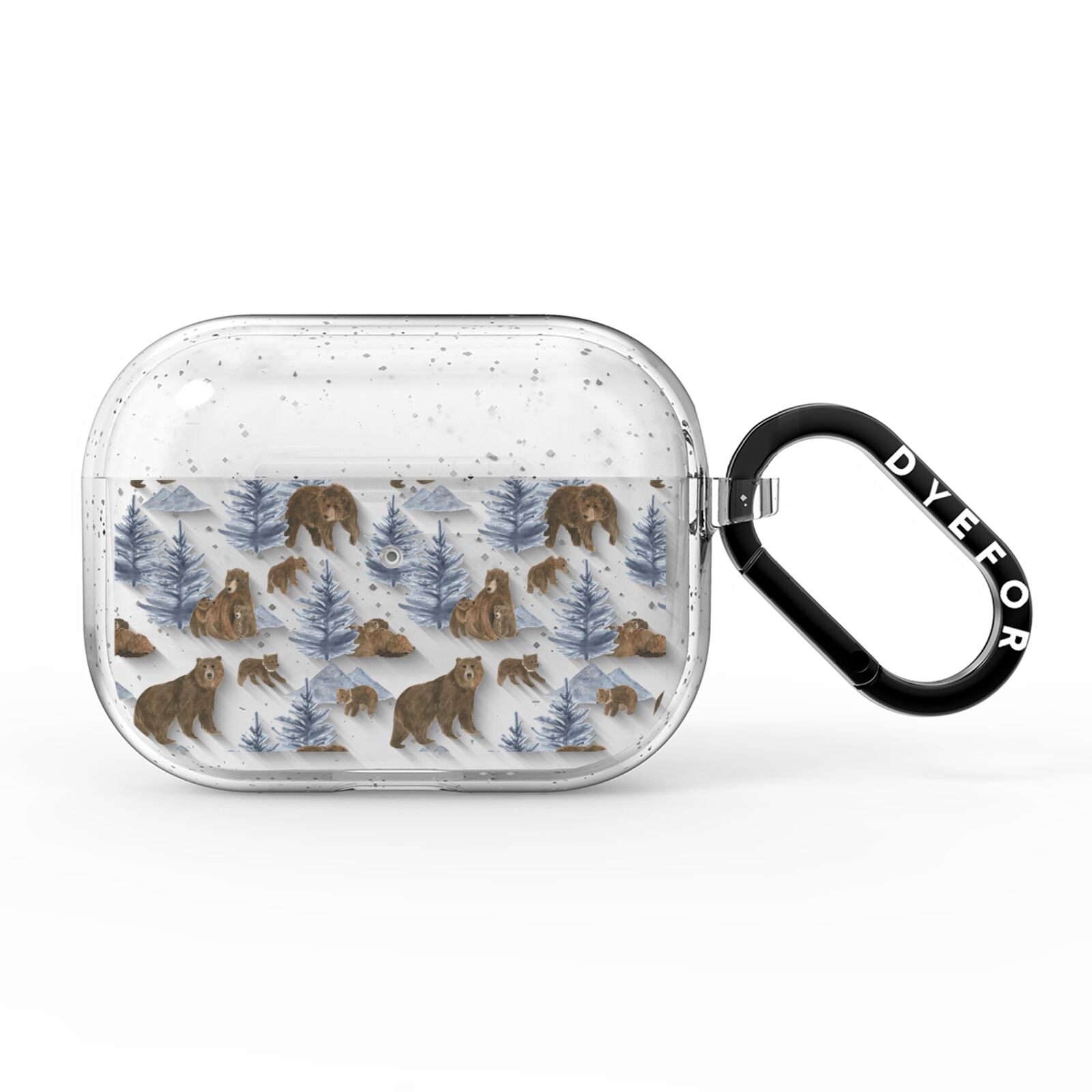 Brown Bear AirPods Pro Glitter Case