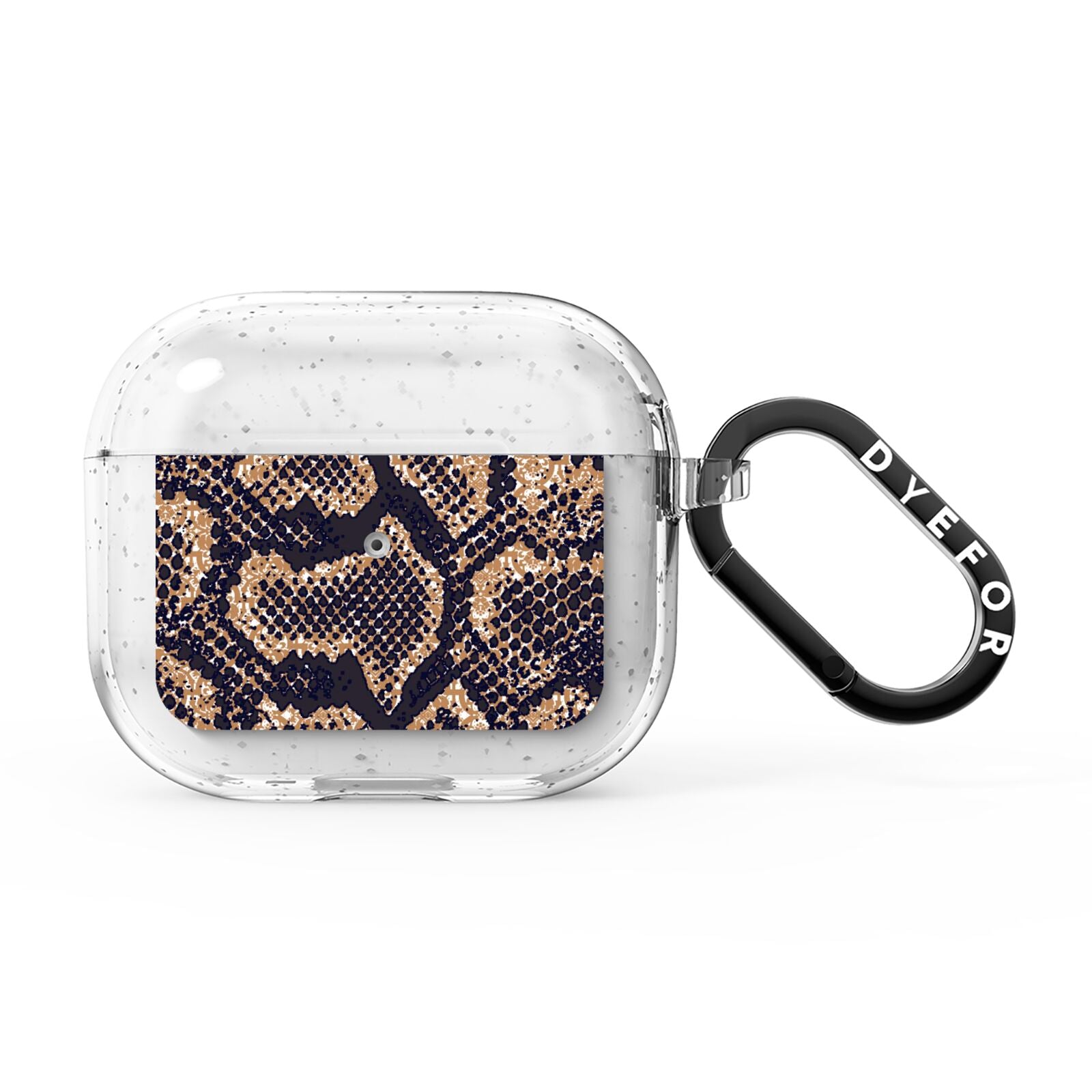 Brown Snakeskin AirPods Glitter Case 3rd Gen