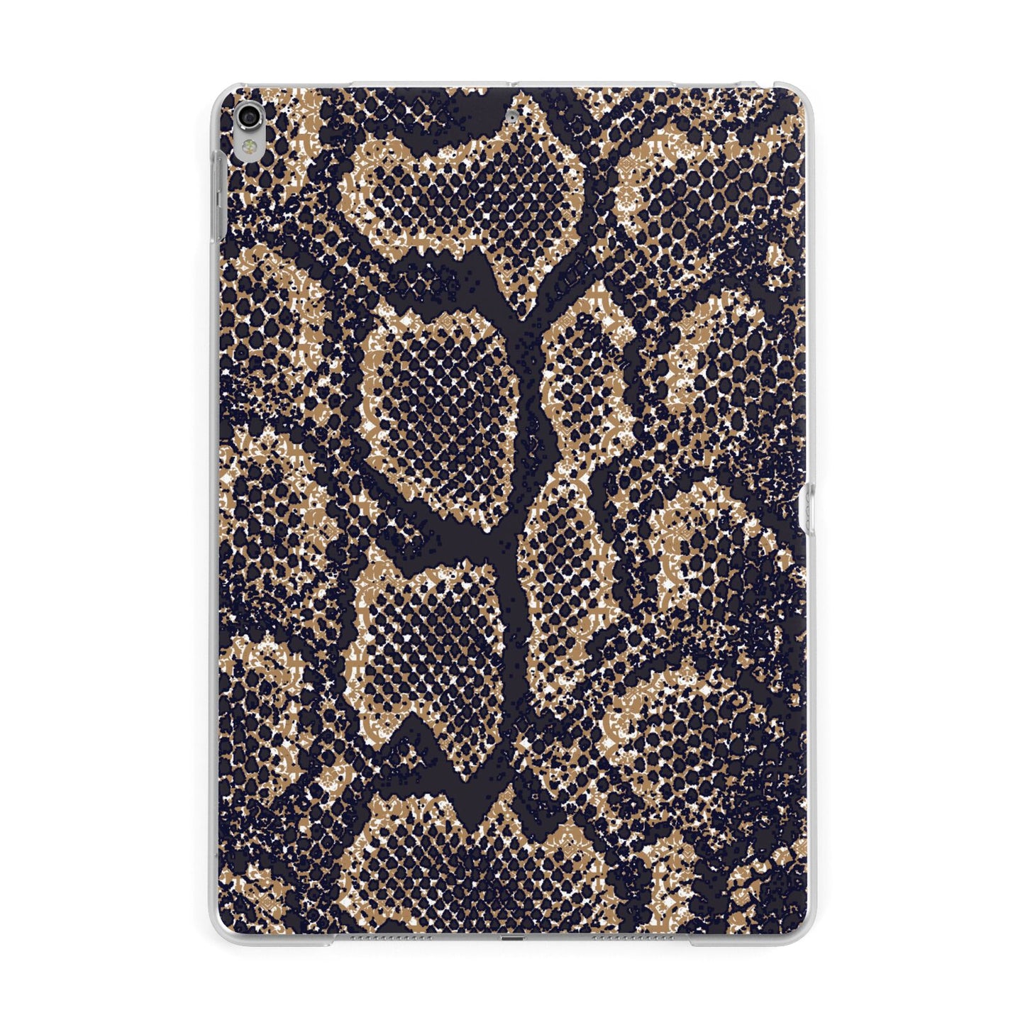 Brown Snakeskin Apple iPad Silver Case