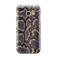 Brown Snakeskin Samsung Galaxy A3 2017 Case on gold phone