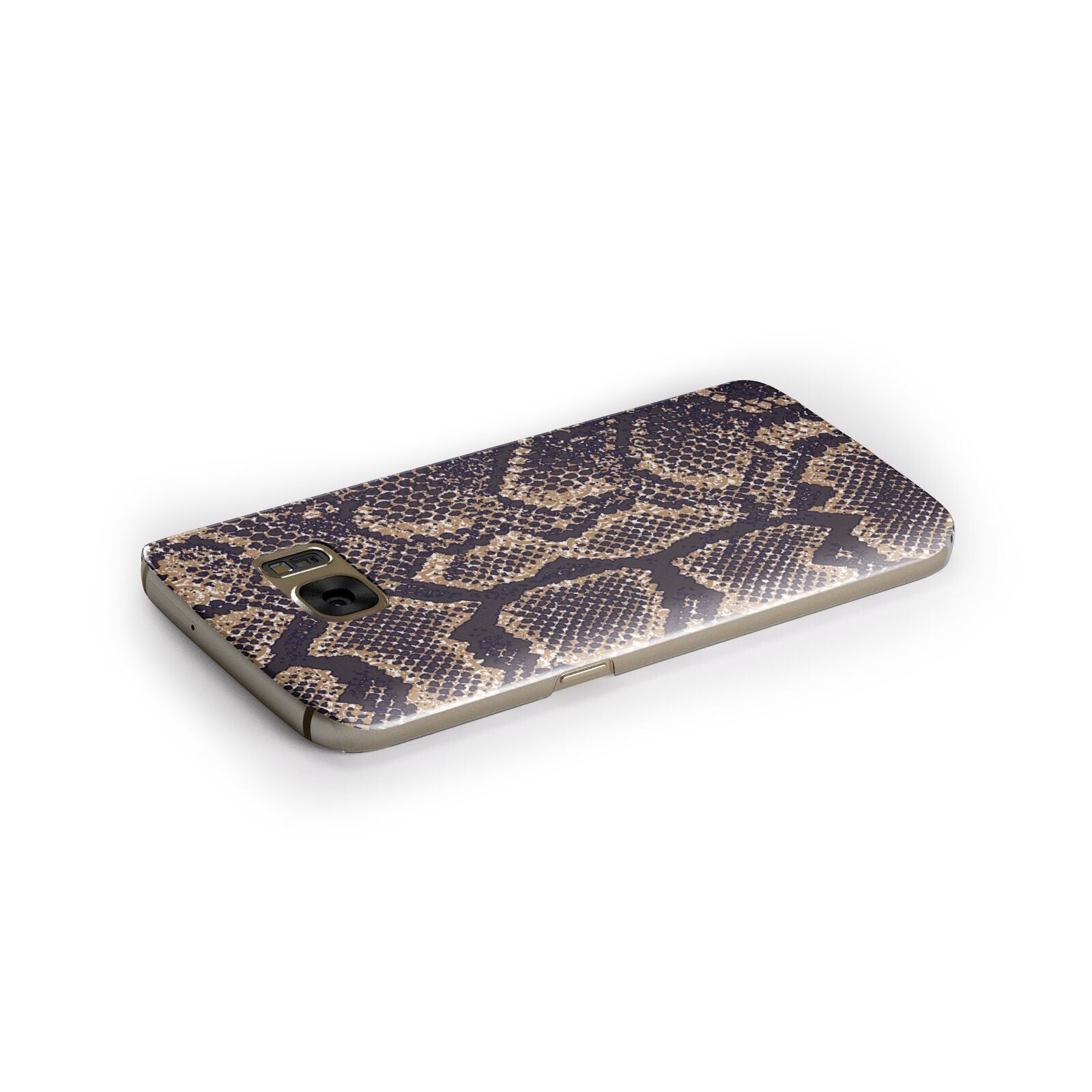 Brown Snakeskin Samsung Galaxy Case Side Close Up