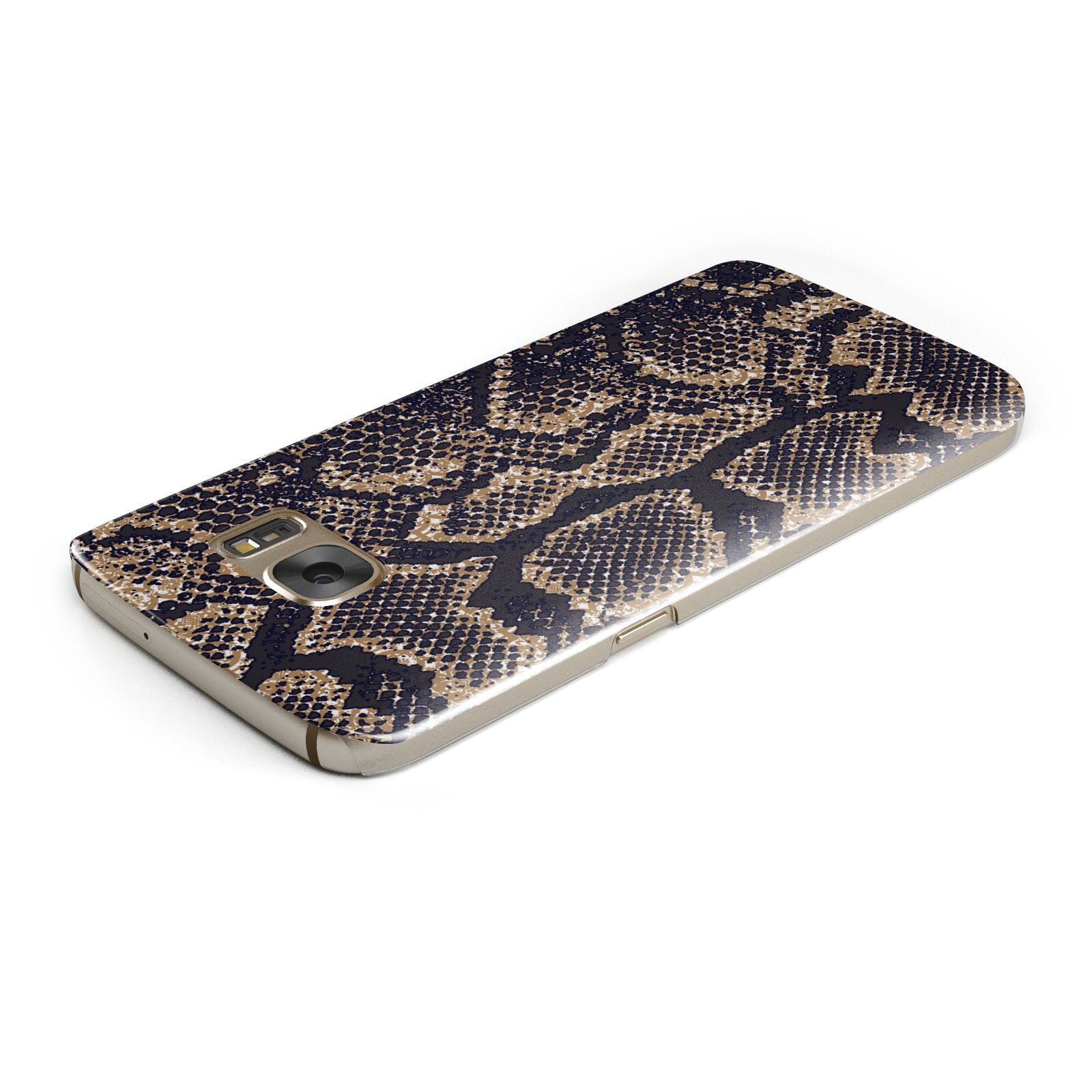 Brown Snakeskin Samsung Galaxy Case Top Cutout